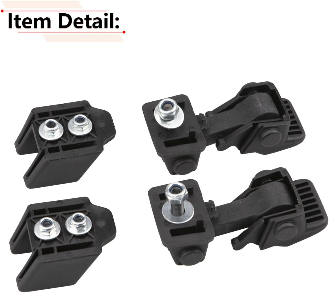 RLB-HILON Hood Latch Compatible with Jeep Wrangler TJ 1997 1998 1999 2000 2001 2002 2003 2004 2005 2006 Year, 1 Pair Hood Latches with Bracket image number 5