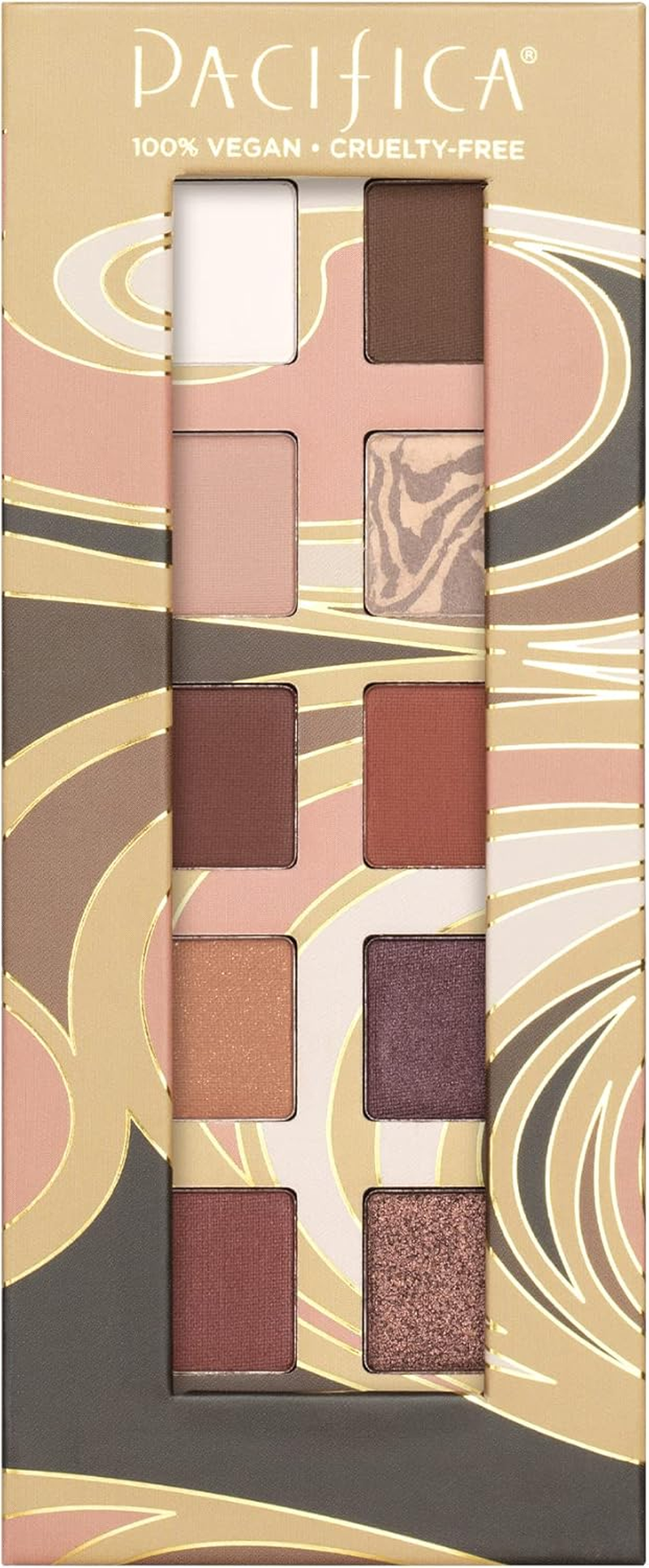 Pacifica Cocoa Nudes Mineral Eyeshadow Palette &ndash; 10 Shades Eye Makeup Naked Mineral Eye Shadow - Earth-Tone Rich Chocolate & Praline Neutral Talc-Free Highly Pigmented Cocoa Butter Clean Beauty Vegan image number 1