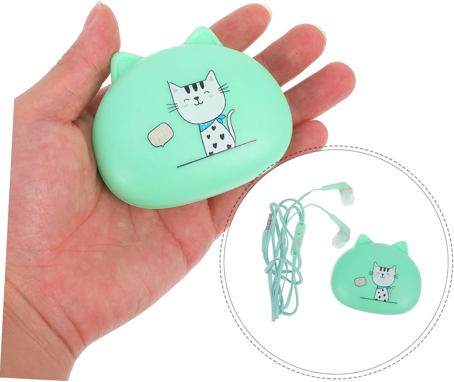 HOUDERCO Wired In-Ear Earphones High Sound Quality Corded Headset Universal Earbuds Compatible with Huawei Phones Green for Daily Phone Use image number 1