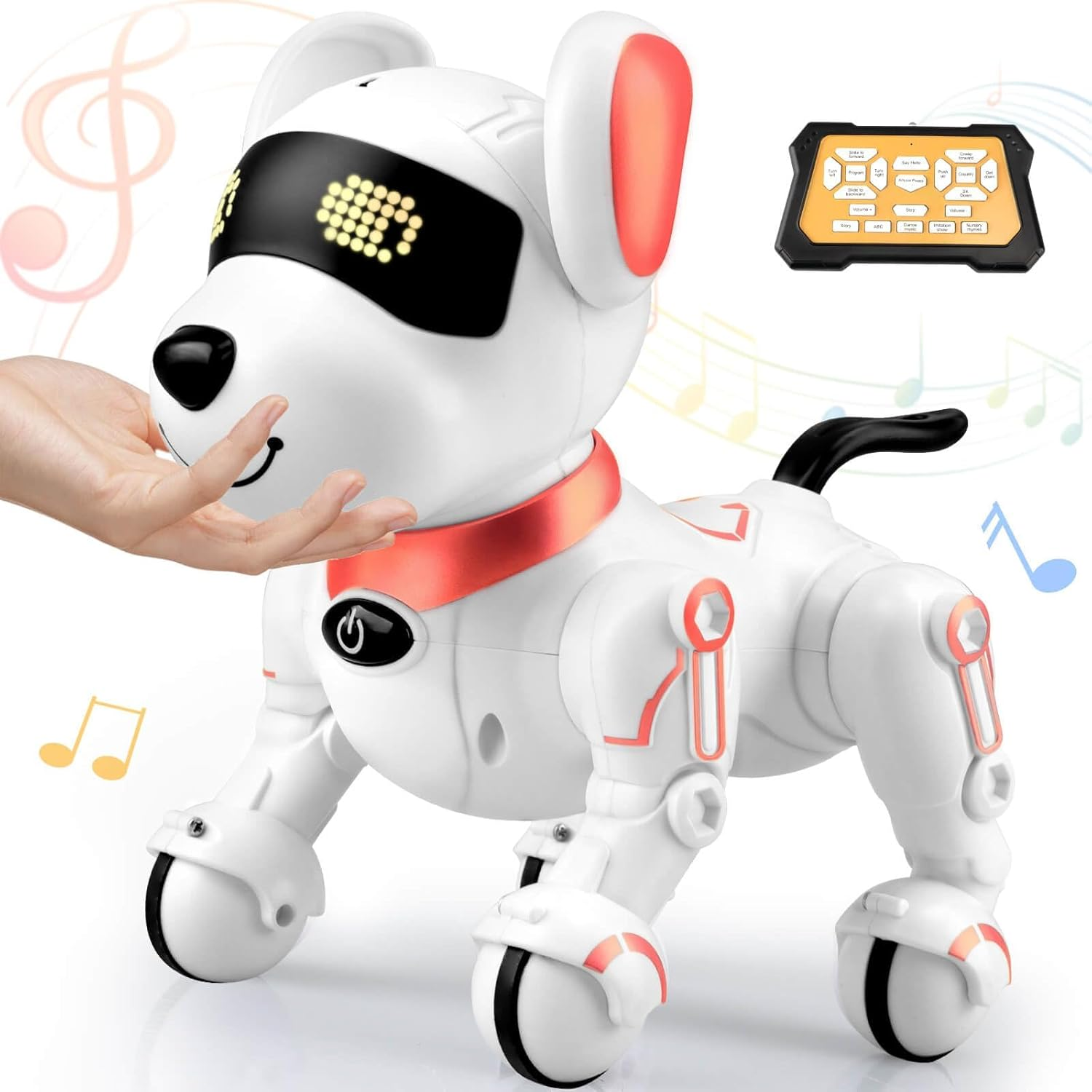 Robot Dog Toys for Kids 8 9 10 11 12, Remote Control Dogs, Robot Dog for Kids 8-12, Pet Robotic, Electric Dog Toy, Robotic Dogs, Toys for 5 6 7 8 9 10 11 12 Years Old Boys Girls, Pink, Y878 image number 4
