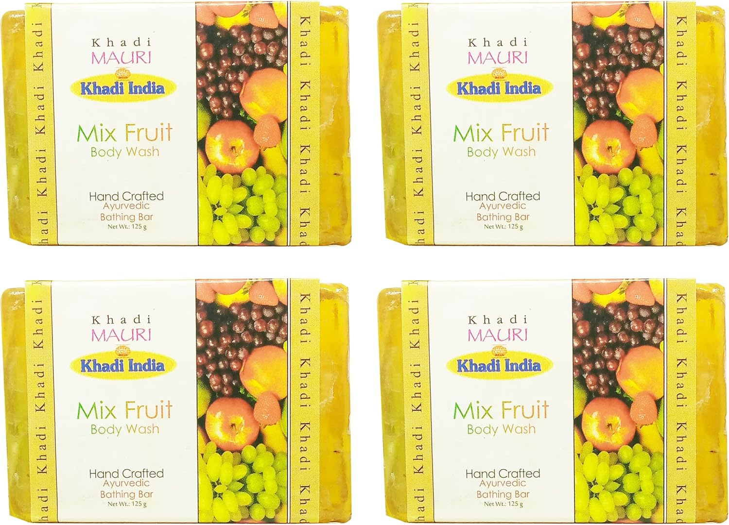 Khadi Mauri Mix Fruit Soap - Pack of 4 (500G)