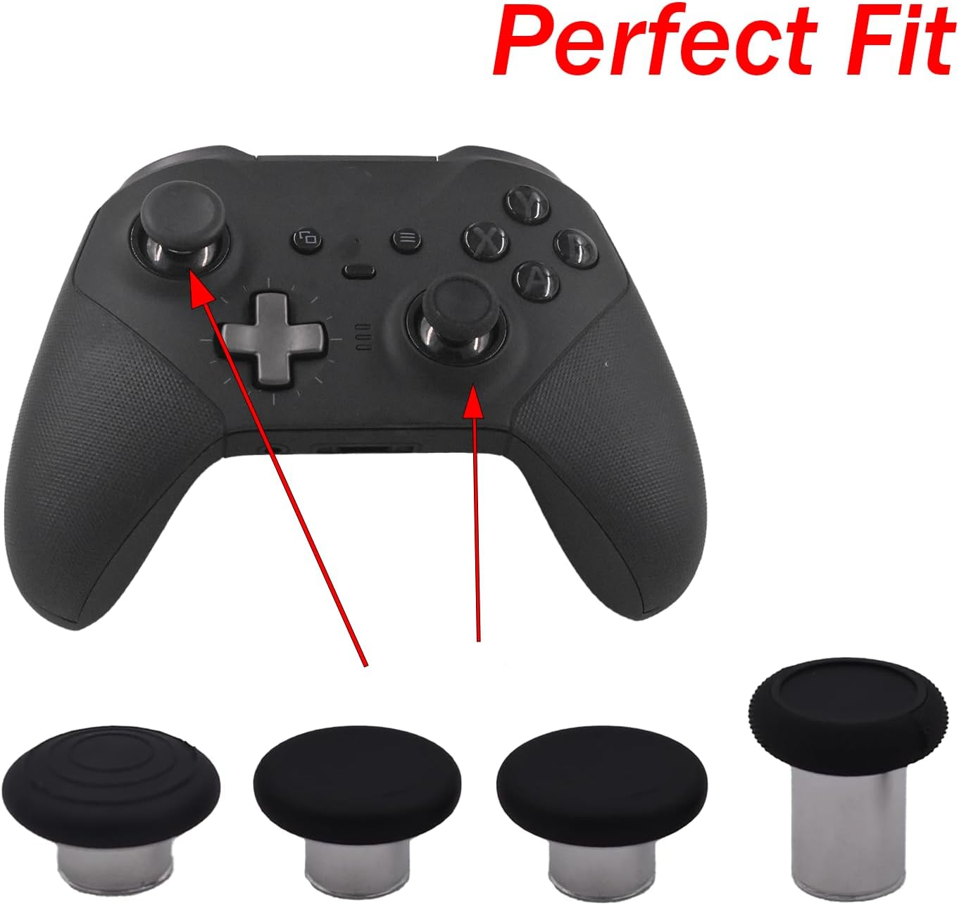 9 in 1 Thumbsticks for Elite Series 2 Core Controllers, D-Pads Replacement for Xbox Elite 2 Core Controller, Elite Control Paddles for Xbox Elite 2 Core, Accessories Parts for Xbox One Elite 2 (Black) - Silver image number 6