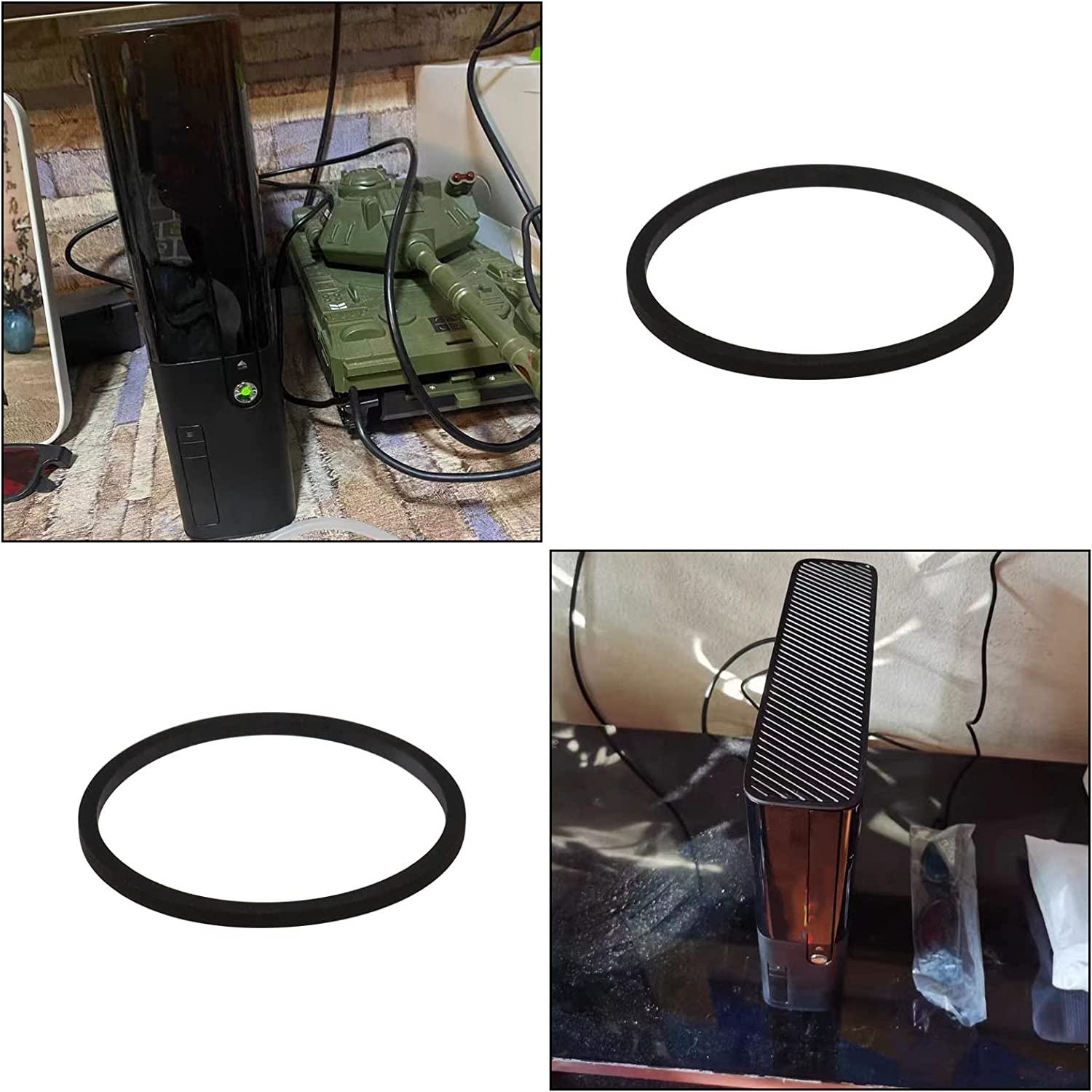 Emagtech 20PCS Optical DVD Drive Belt Compatible with Xbox 360/Slim Consoles Fix Stuck Drives Replacement Belt Ring Silicone Black image number 4