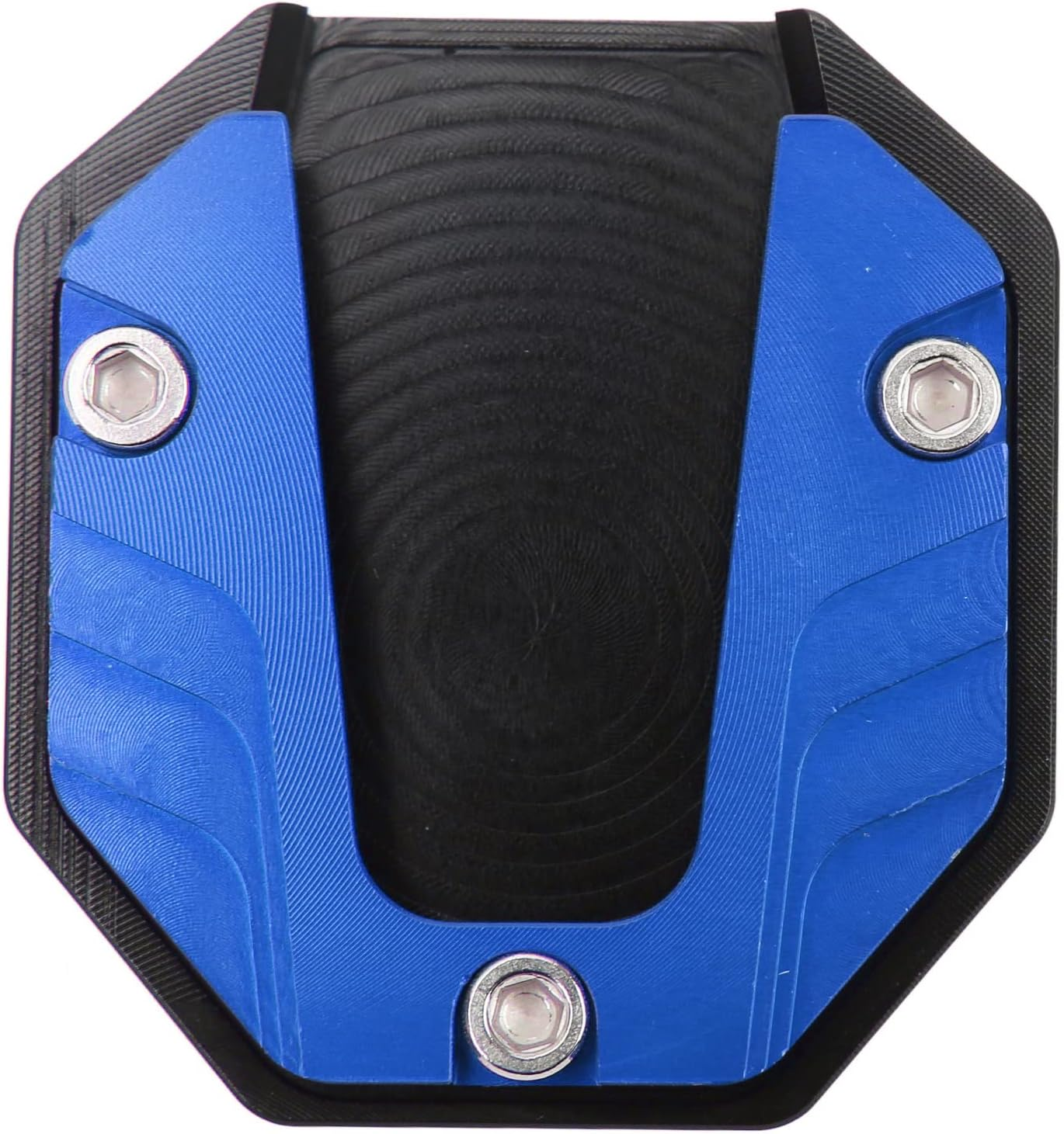 Motorcycle Side Stand Extender Pad Plate - High Strength Kickstand Support Accessory for Soft Surfaces, Stylish Design (Black)