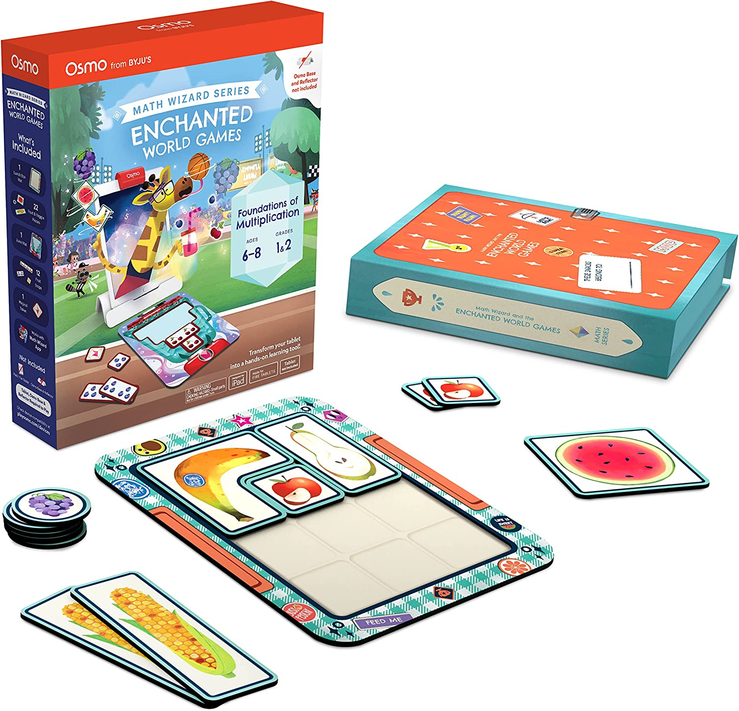 Osmo - Math Wizard and the Fantastic Food Truck Co. Games Ipad & Fire Tablet -Ages 6-8/Grades 1-2 -Learn Geometry-Curriculum-Inspired-Stem Toy Gifts for Kids, Boy & Girl-Ages 6 7 8(Osmo Base Required)