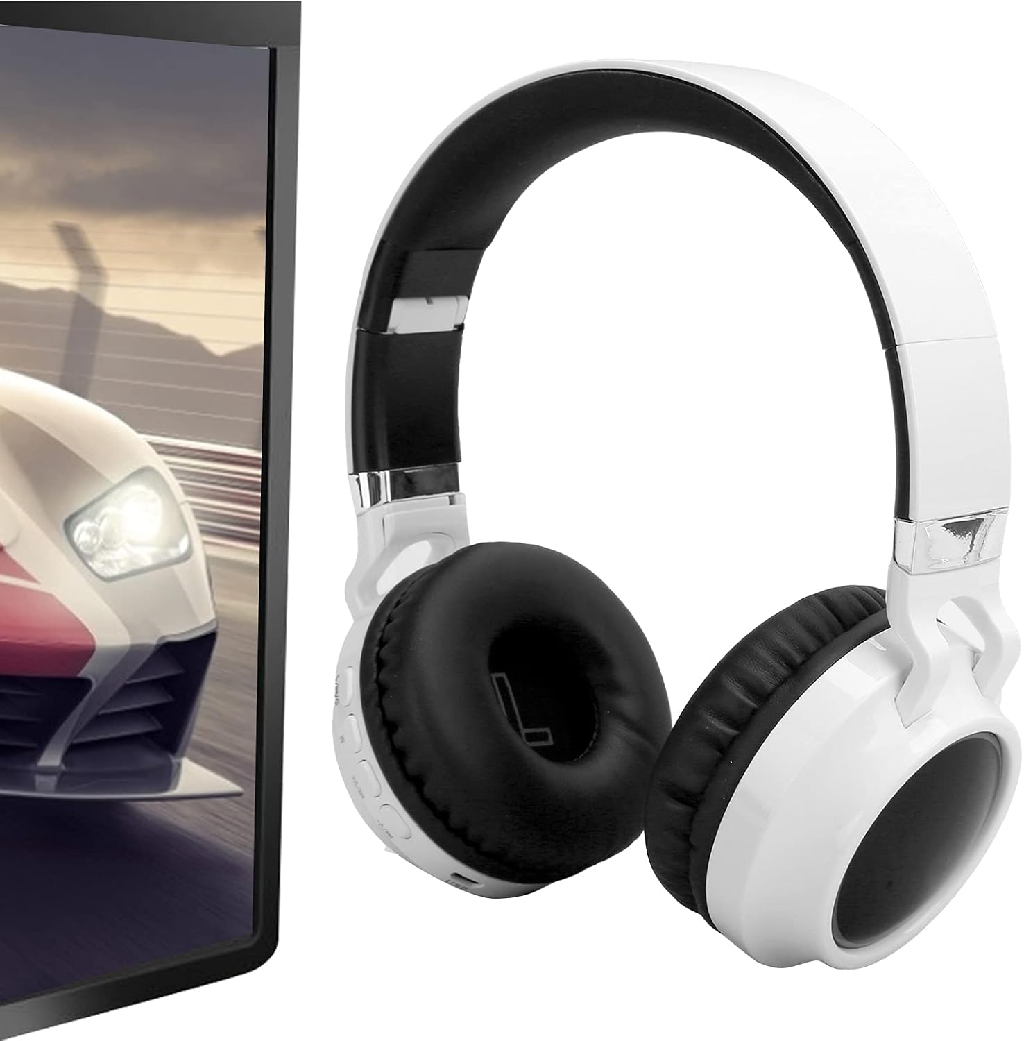 Luocute Gaming Headset, BT 5.0 Wireless Gaming Headset LED Luminous over the Ear Headphones Stereo 3.5Mm, Comfortable Powerful Bass Performance Versatile Compatibility