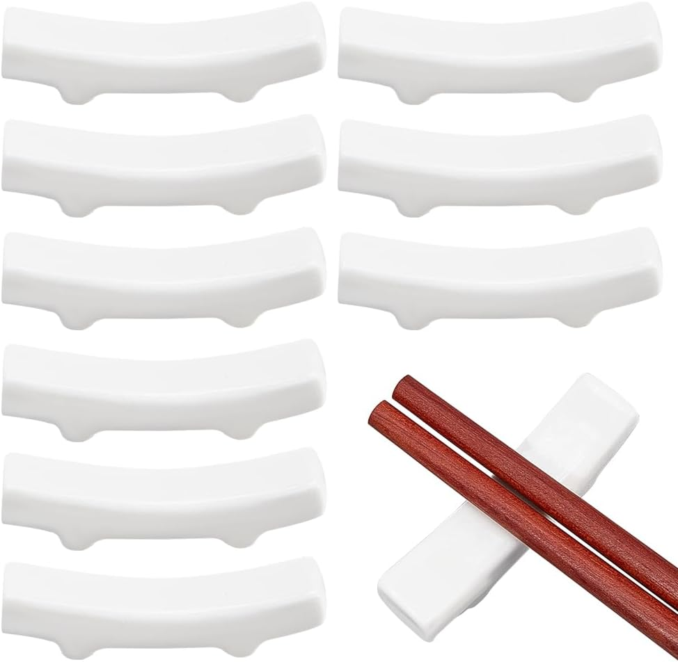 PLIGREAT 4 Pcs Cute Dachshund Dogs Ceramic Chopsticks Rests, Colorful Ceramic Chopsticks Rack Stand Holder for Chinese Japense Restaurants Chopstick Rest Dinner Spoon Stand Butter Knife Fork Holder