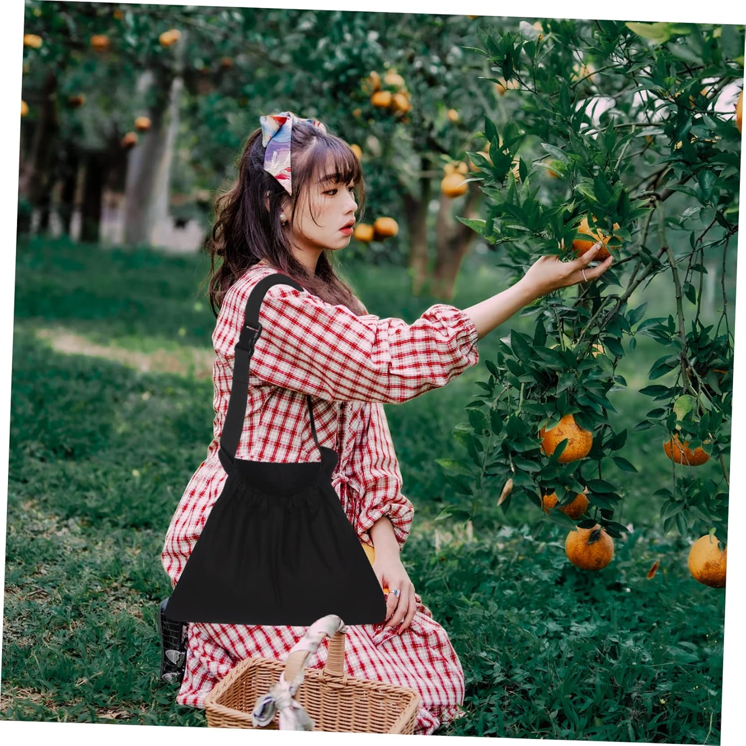 Kisangel Mushroom Hunting Bag Foraging Pouch Outdoor Gardening Picking Bag Harvest Apron Coin Pouch Men for Foraging Basket image number 5