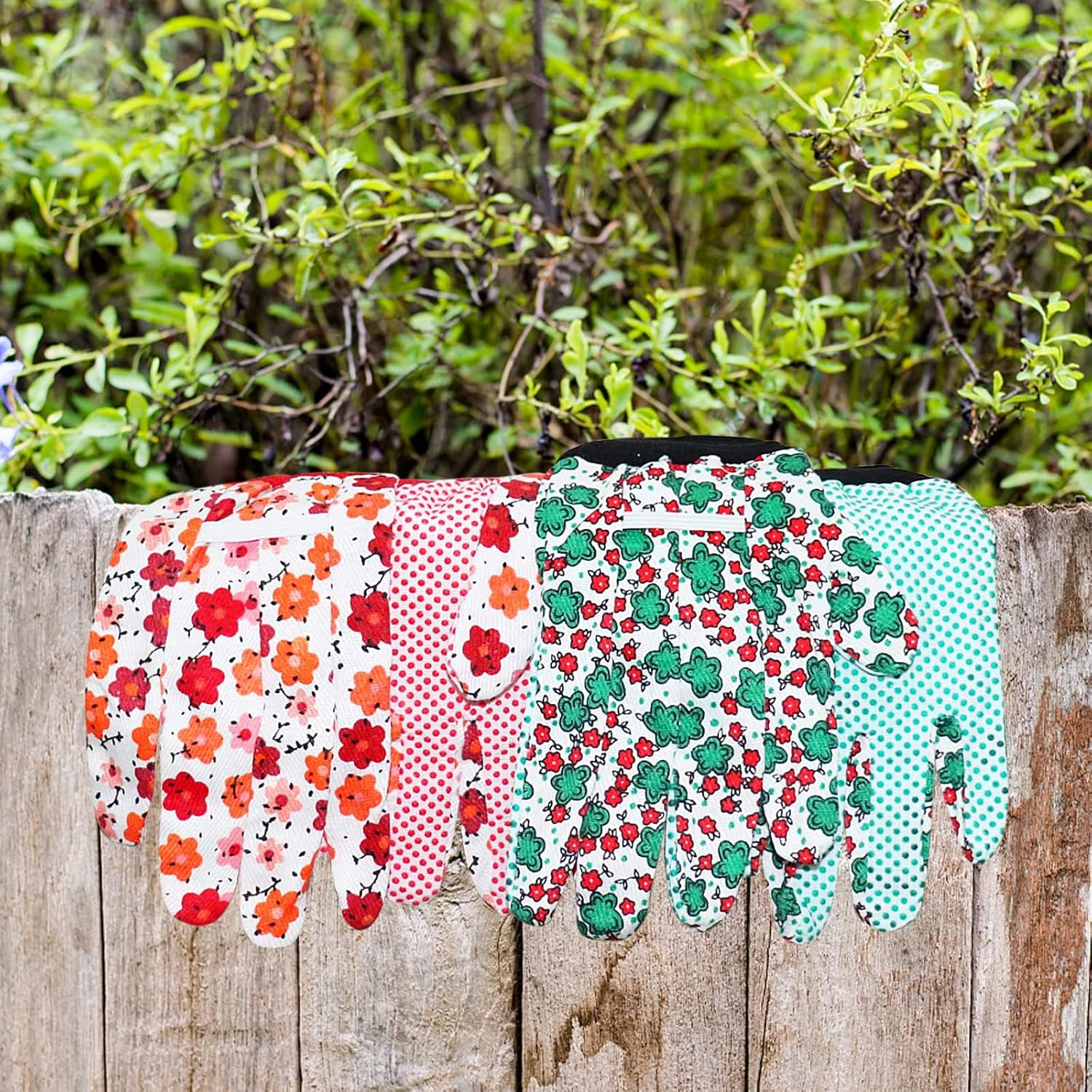 Gardening Gloves for Women, 2Pairs Comfortable Gardening Working Gloves for Ladies Women,Floral Garden Gloves with Elastic Cuffs and Non-Slip for Yard, Fishing, Camping image number 6