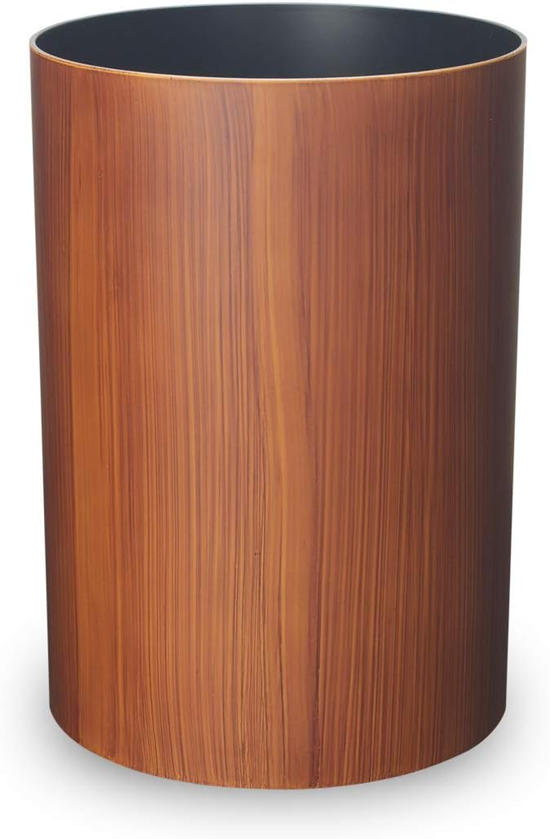 Tatsukraft Wood Grain Painted Trash Can Natural Wood Box, S, 3.4 L, Black, Cherry, Trash Bin, Stylish, Living Room, Small, Kitchen, Dust Box, Furniture, Pail, Wastebasket, Small, No Lid, Wood Grain