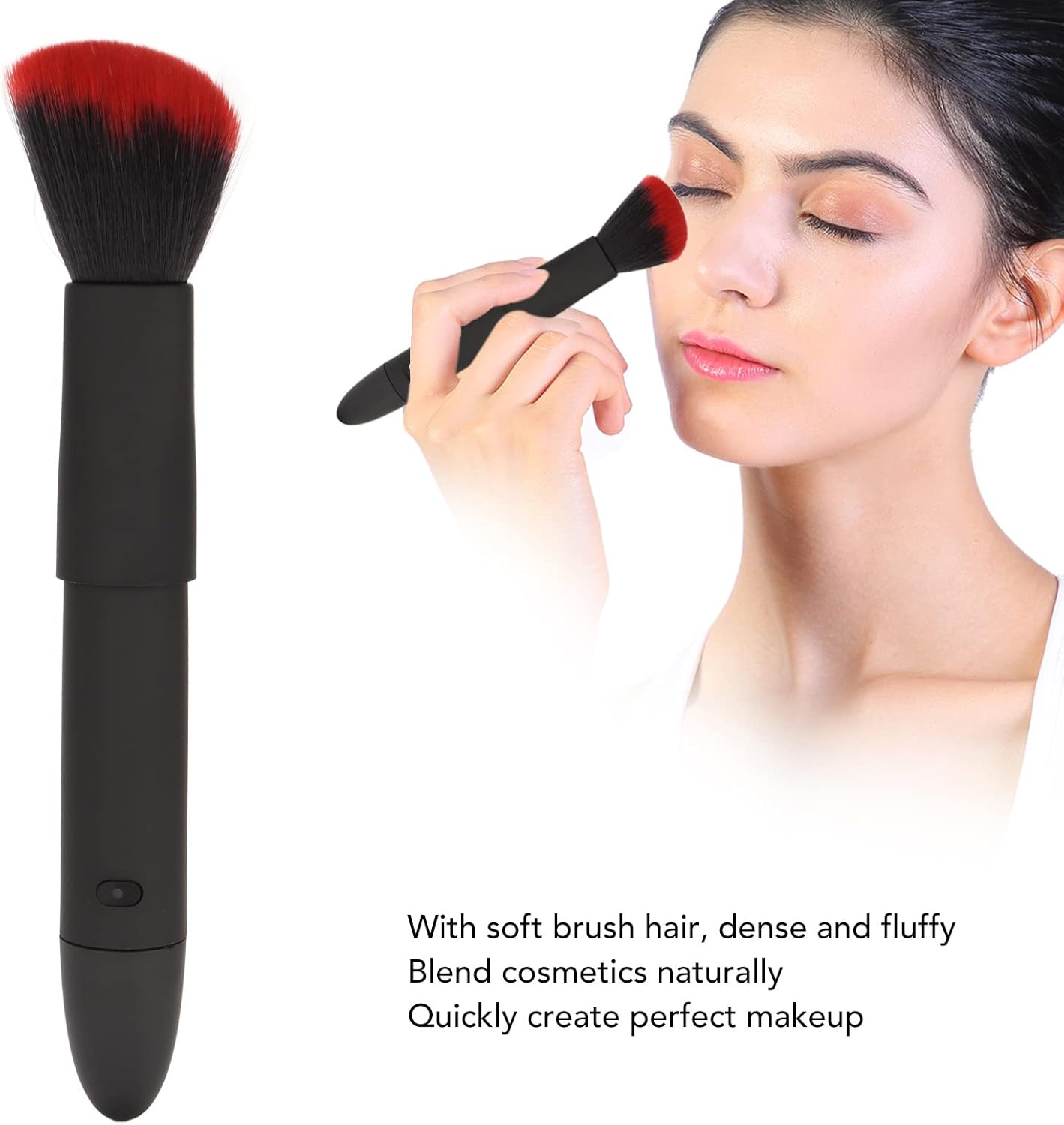 Electric Makeup Brush, 10 Gears Rechargeable Adjustable Multifunctional Waterproof Blush Brush image number 2