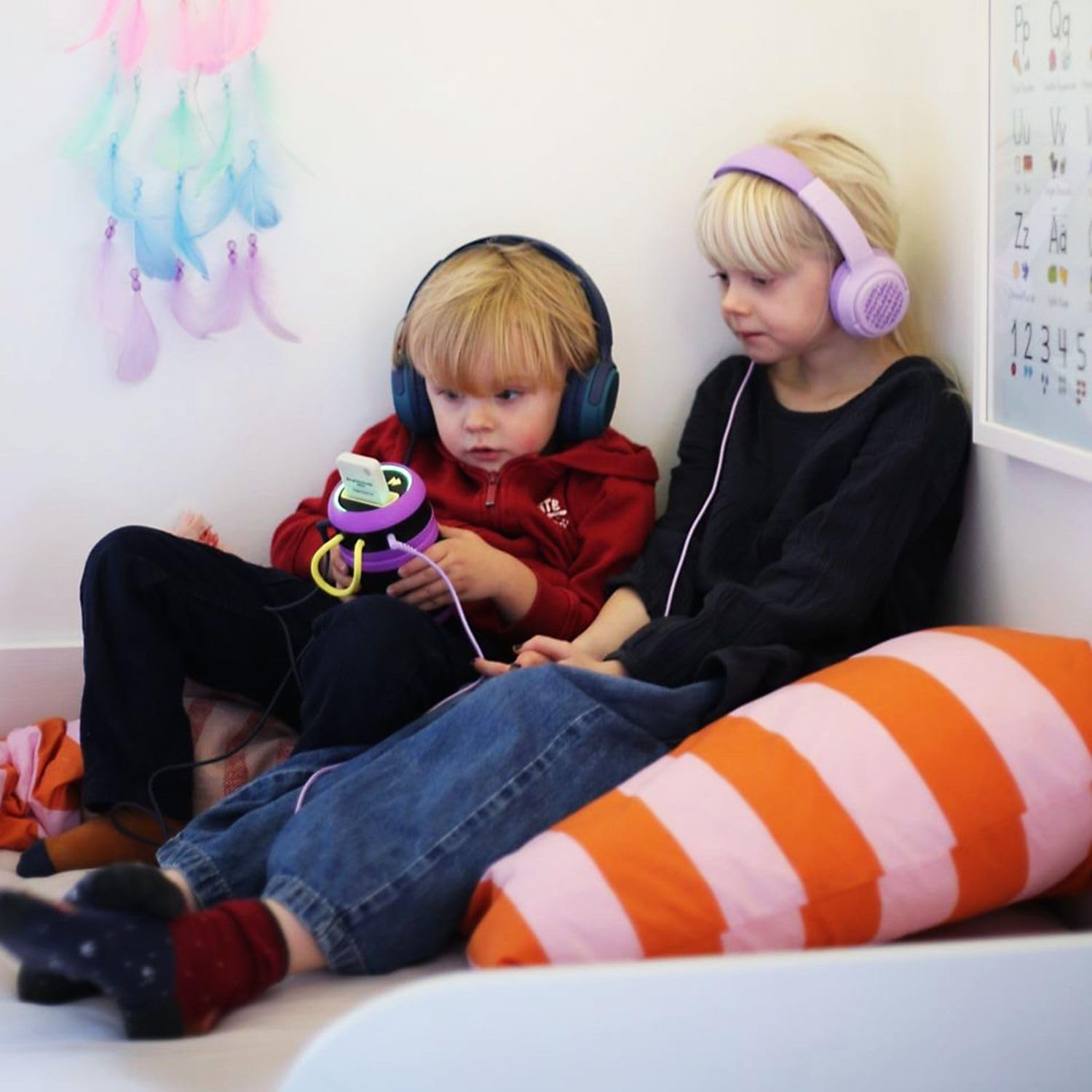 Galakto Children'S Headphones in Dark Blue for Home, Travel or Travel, Child-Friendly Volume, Excellent Sound and Robust Textile Cable, Accessories image number 3