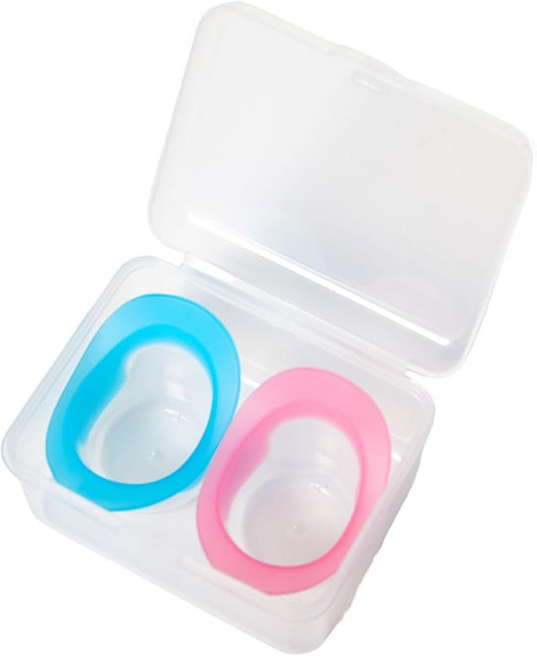 2Pcs Blue and Pink Eye Wash Cup Eye Wash Kit Bath Kit Silicone Eyelash Lid Care for Tired Dry Eyes Effective Eye Cleaner Solution with Storage Container Soothing Tired Eyes image number 5