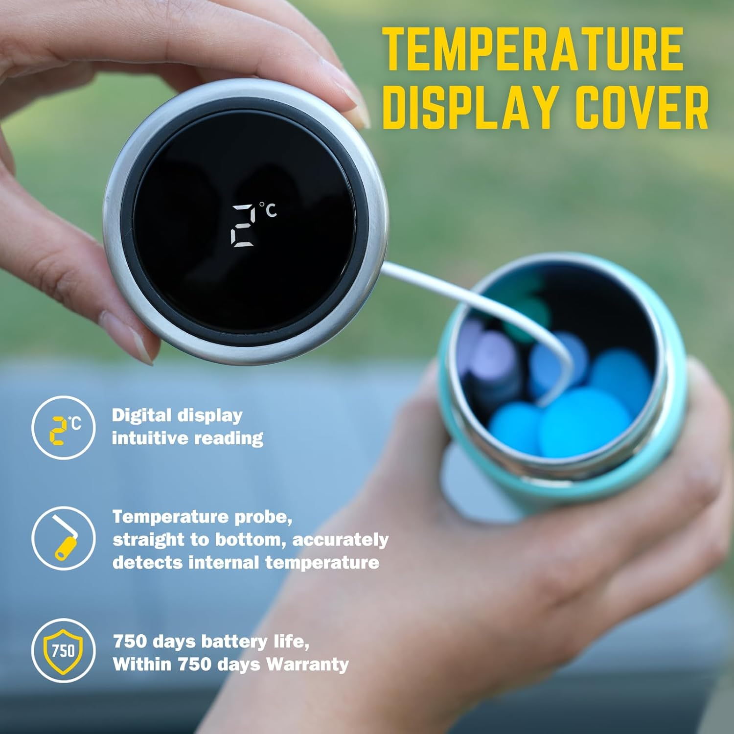 DISONCARE 60H 3 Pens Insulin Cooler Travel Case Temp Display image number 4