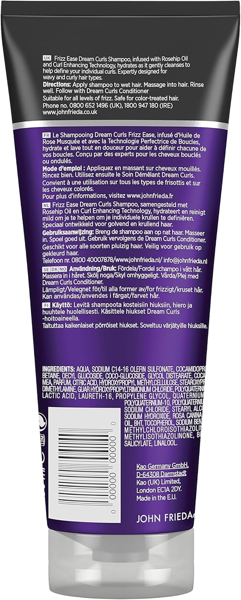 John Frieda Frizz-Ease Boucles Couture Shampoo, 250 Ml image number 4