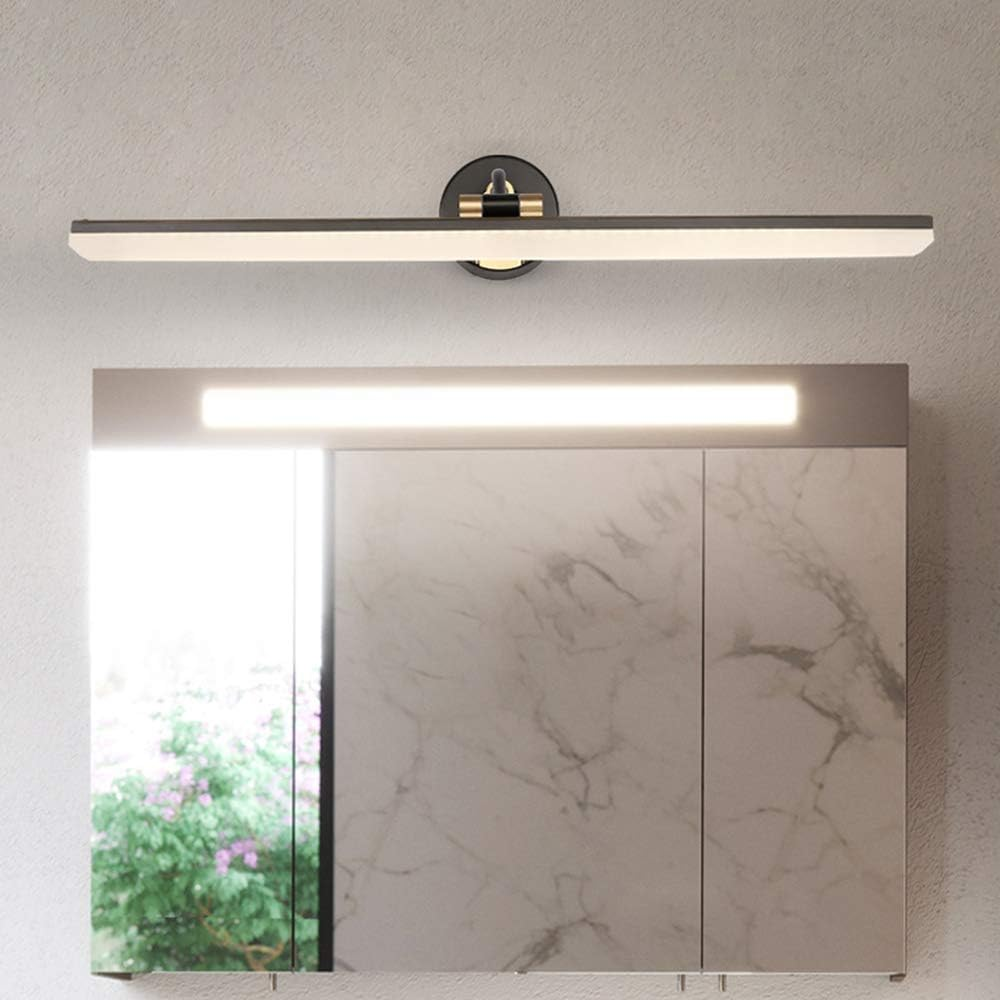 Led Bath Mirror Lamps,57Cm Metal Bathroom Wall Light Make-Up Lighting,Ip20 Waterproof Adjustable Mirror Frame Light,Vanity Mirror Light,Energy-Saving Wall Light Bedside Lamp,Natural Light 10W,White image number 3