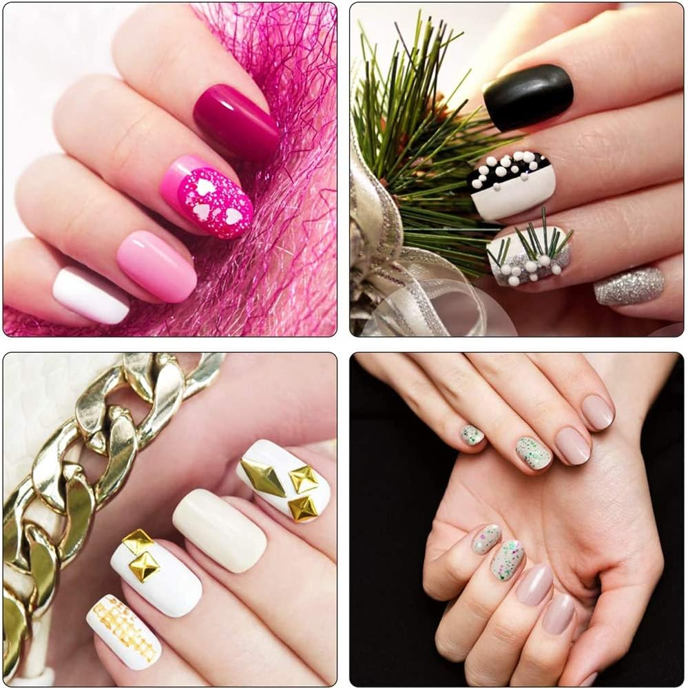 Nail Art Kit 50 Pieces Nail Design Tools Nail Dotting Tool Nail Foil Nail Striping Tapes and Rhinestones Crystals