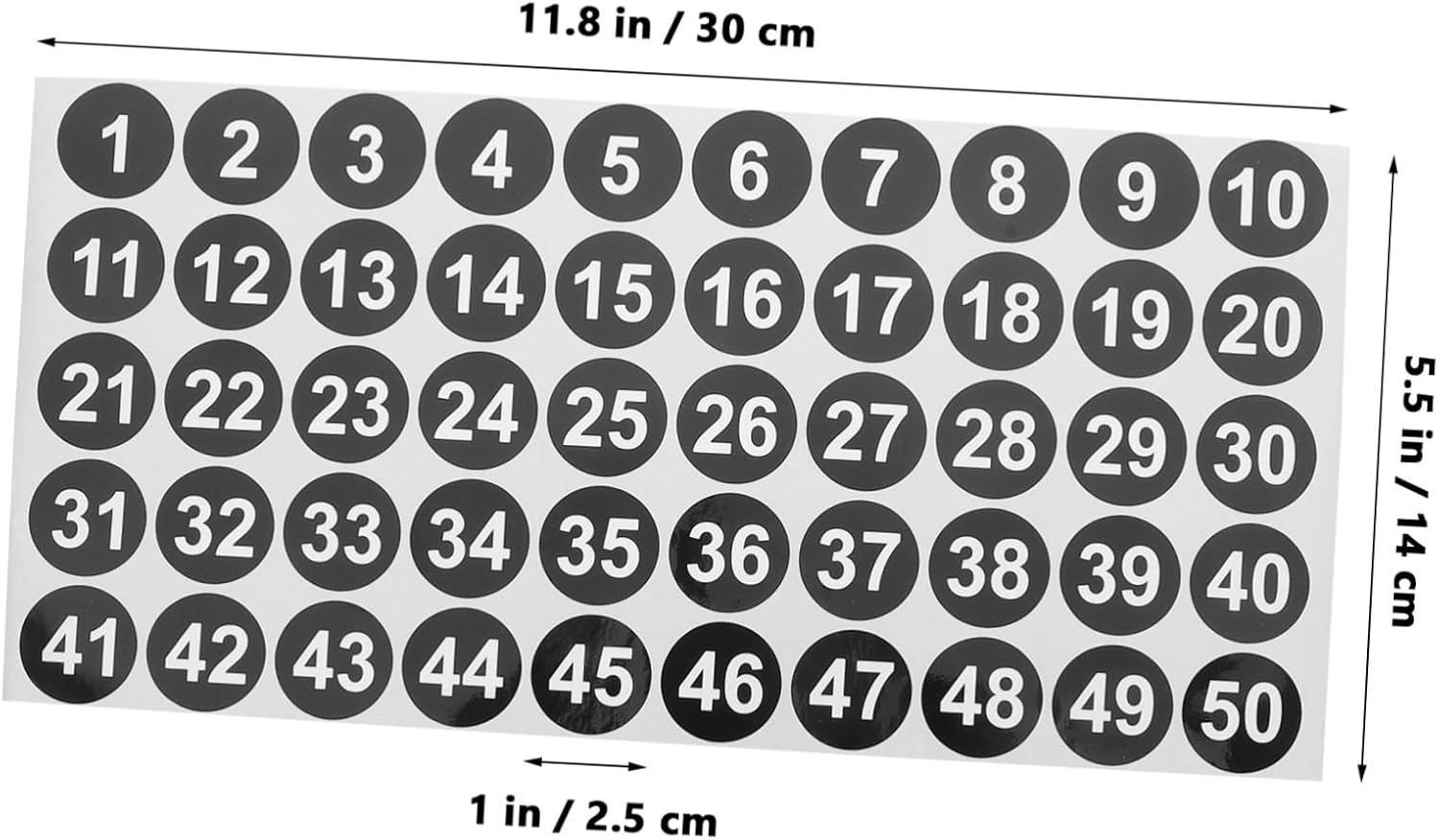 COHEALI 20 Sheets Stickers Adhesive Number Stickers round Multi-Use for Clothes Classification image number 4