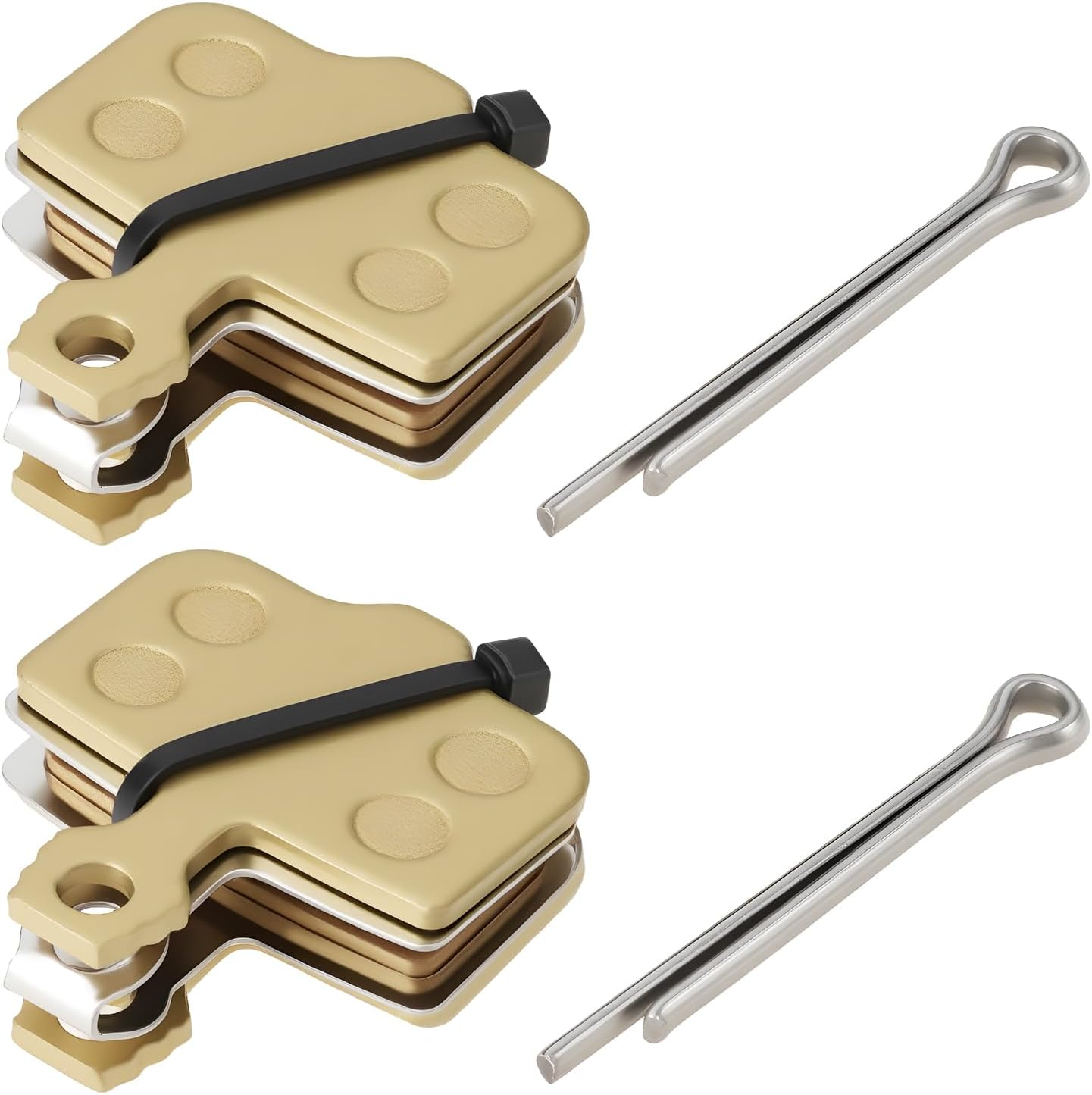 2 Pairs Electric Scooters Metallic Brake Pads 17X30Mm Compatible with Nutt image number 3