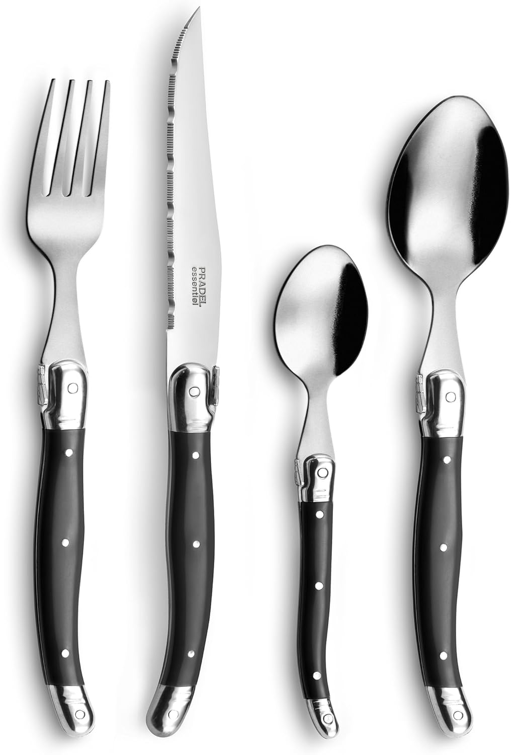 LOU LAGUIOLE - 24 Piece Cutlery Set for 6 - Rustic - 18/0 Stainless Steel, Standard Finish - Grey image number 3