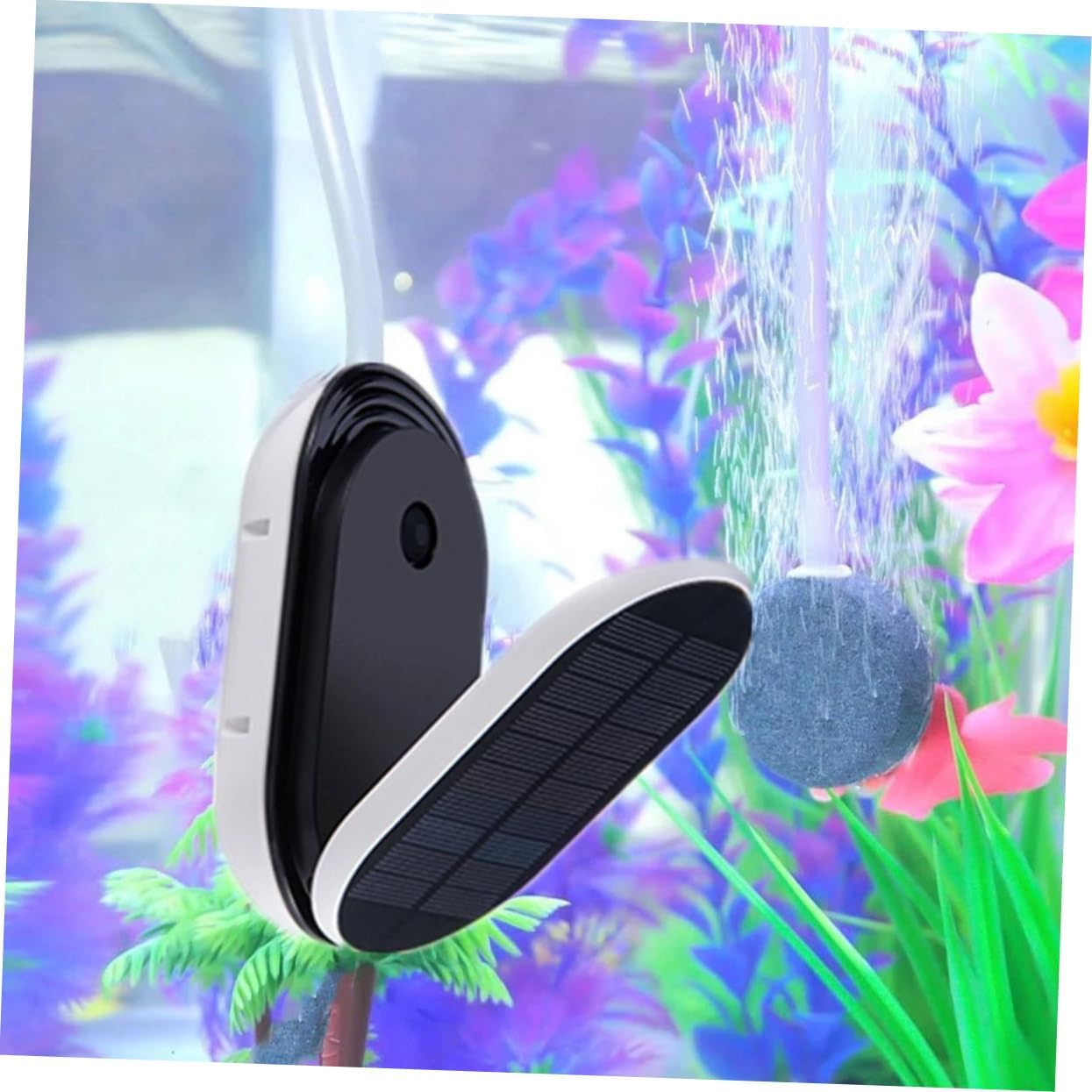 Milisten Solar Oxygen Aerator Pump with Pure Copper Core Portable Solar Powered Pool and Pump for Fish Tanks and Hydroponic Plants High Safety Lithium Battery with Overcharge Protection image number 3