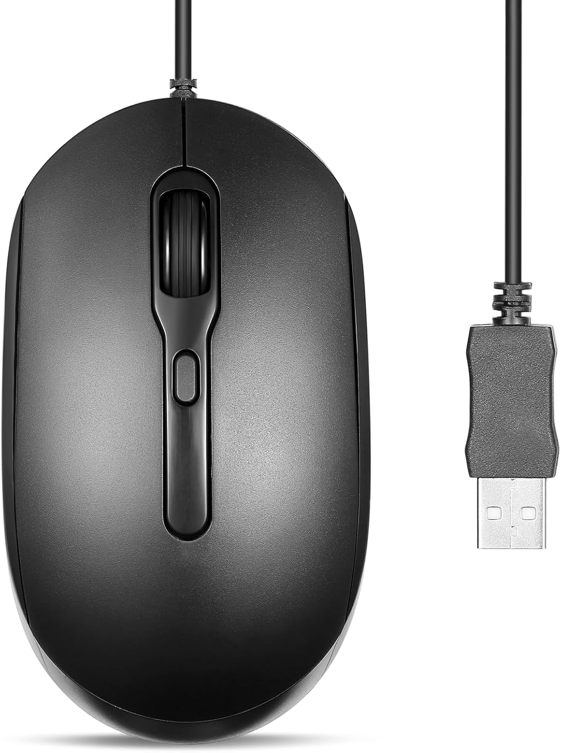 Perixx PERIMICE-222PB Wired PS/2 Optical Mouse - Long 5.9 Ft Cable - Optical 1200/1600/2000 DPI Design - Black