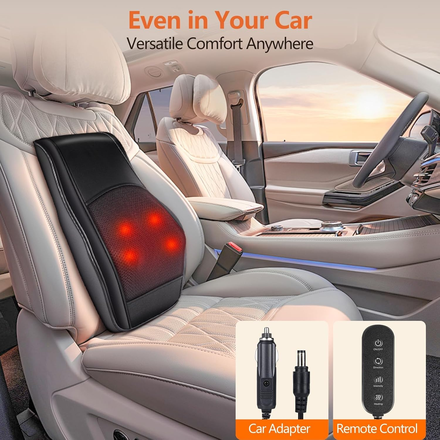 Sika Deer Neck and Back Massager for Pain Relief Deep Tissue with Heat, Shiatsu Shoulder Massager with Bi-Directional Rotating Head for Neck, Back, Shoulders, and Legs, for the One You Love. image number 1