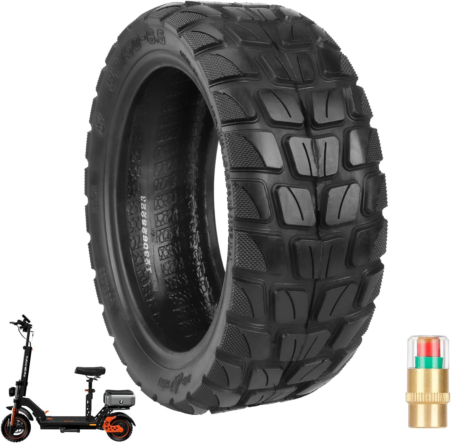 90/50-6.5 Offroad Tubeless Tyre for Rear Tyre of Kukirin M5 Pro Electric Scooter image number 2