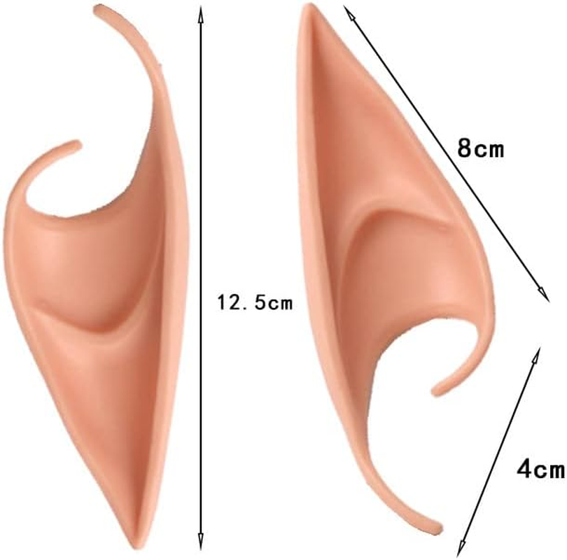 AIMALL Premium Elf Ears Costume Accessory - Authentic Rubber Elven Pixie Ears for Halloween, Cosplay, and Themed Parties - Fairy, Hobbit, and Demon Styles
