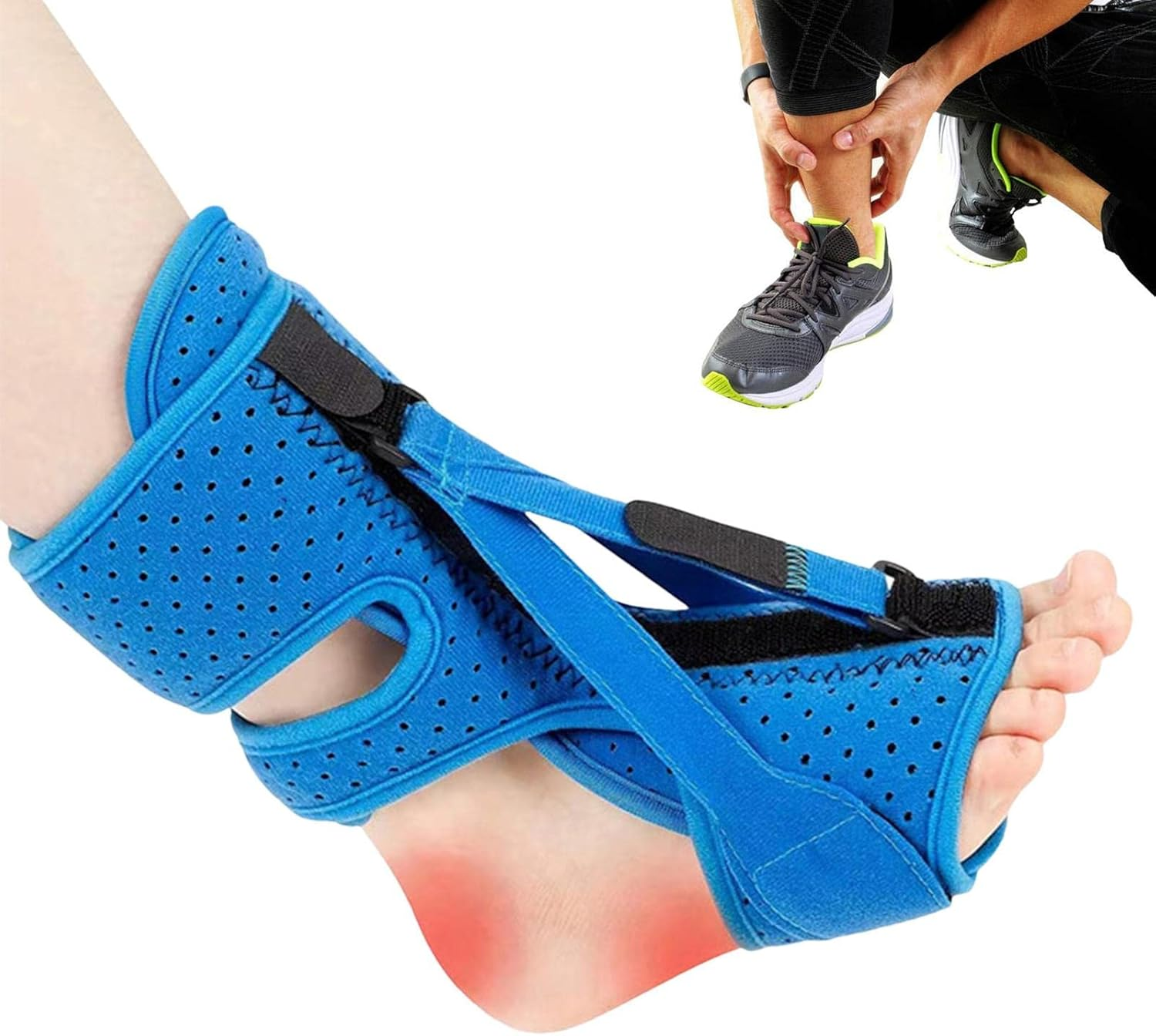 Plantar F?Sciitis Night Splints | Foot Drop Orthotic Brace Support Straps | Orthotics Ankle Brace for Heel | 3 Adjustable Straps Compression Foot Sleeves with Ankle Suppor for Women & Men