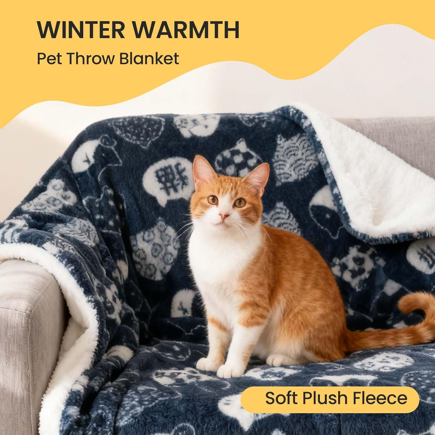 Pet Blanket Premium Fluffy Flannel Cushion,Soft and Warm Mat for Puppy Dog Cat,Dog Bed Mat for Small Medium Dogs Washable Pet Kennel Pad for 27 Inch image number 4