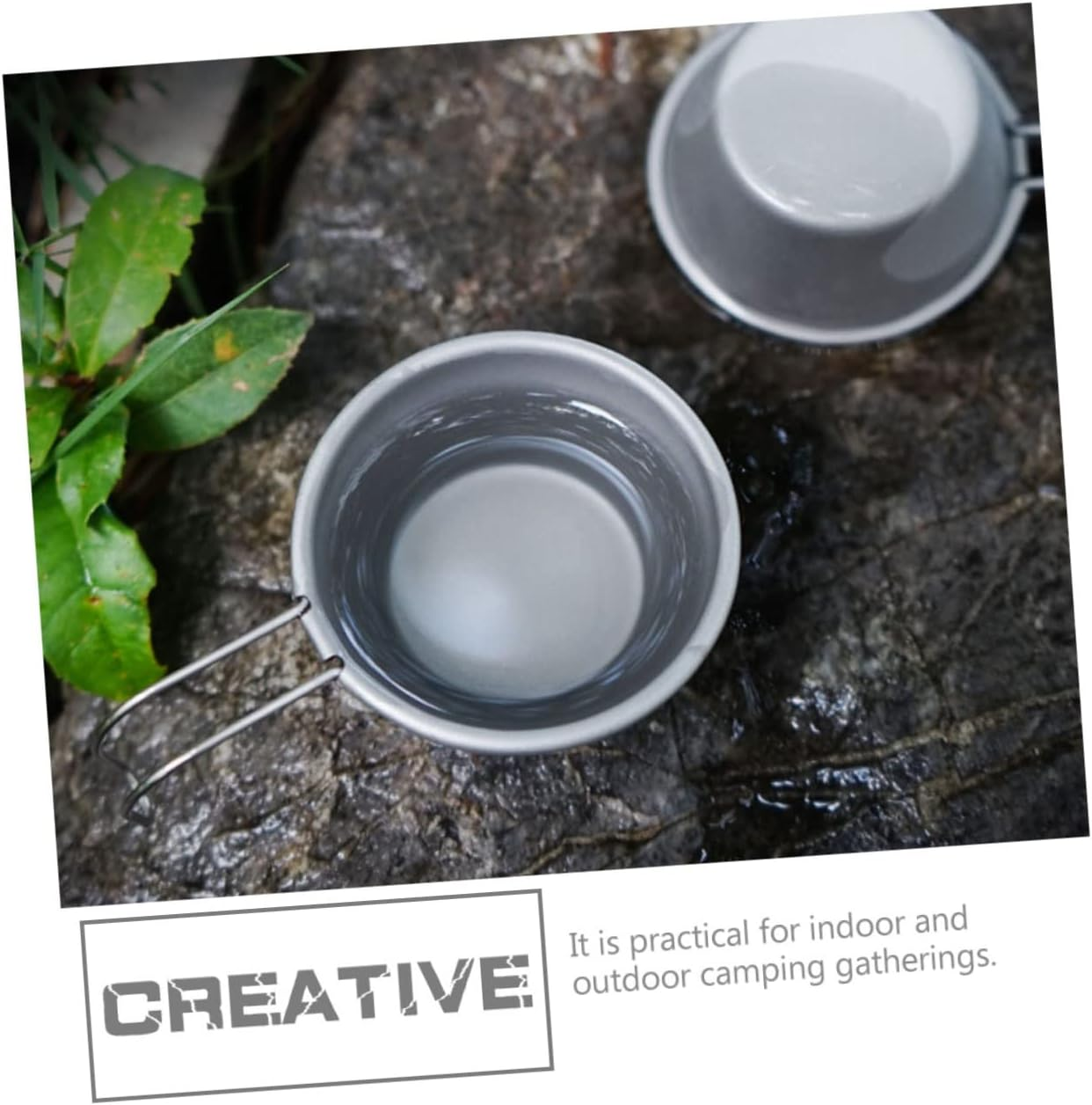 Zerodeko Portable Shot Glass Lightweight Camping Cup for Outdoor Barbecue Hiking and Picnics Stainless Steel Mini Wine Glass Portable and Practical for Scenario image number 2