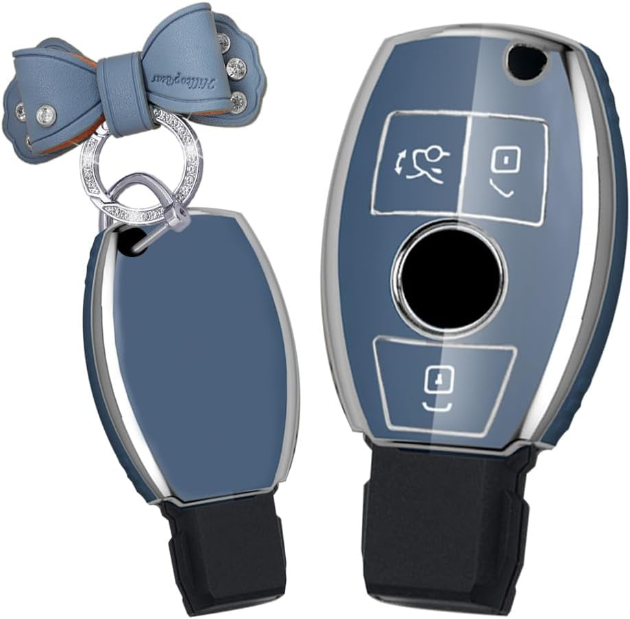 Key Case Cover Fit for Mercedes Benz G Class TPU Keychain Key Fob Key Shell Accessories Protector 3 Button Black image number 6