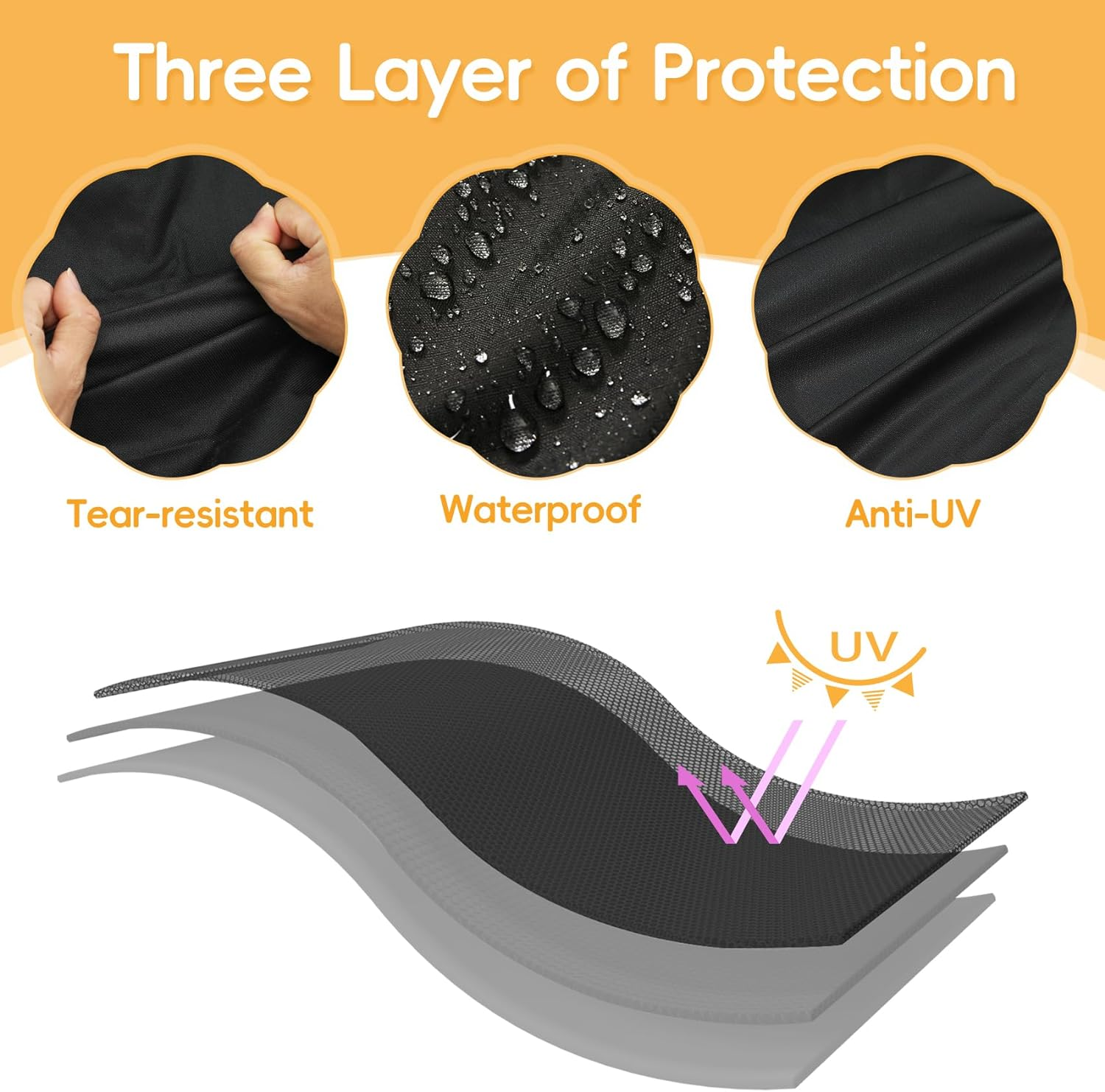 Blackhoso Woodfire Premium Grill Cover Pro for OG800 and OG900 Series, 600D Waterproof UV Resistant Cover, Elastic Drawstring for Snug Fit, Outdoor Barbeque Grill Accessories