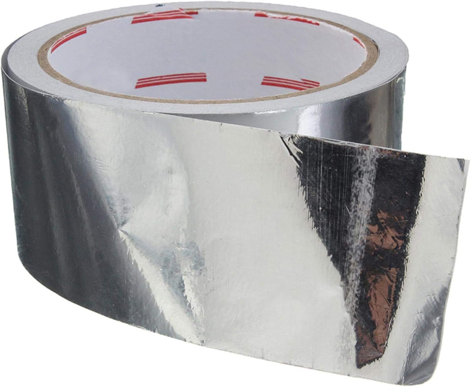 Aluminium Foil Adhesive Tape Adhesive Sealing Tape Heat Pipe Repair High Temperature Resistant Metal Roll Silver 5CM 17M Refined Pisole image number 2