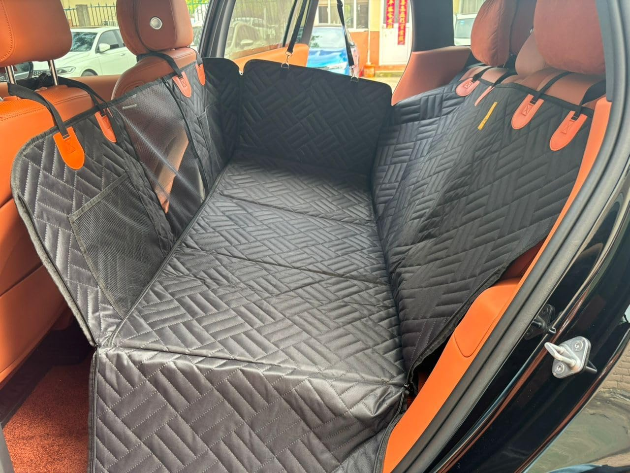Dog Car Seat Cover for Back Seat &ndash; Waterproof Car Accessories for Dogs, Hard Bottom Hammock Protector, Non-Slip Mat, Car Seat Covers Interior, Pet Travel Bench &ndash; Pawliner (132 X 160 Cm) image number 5