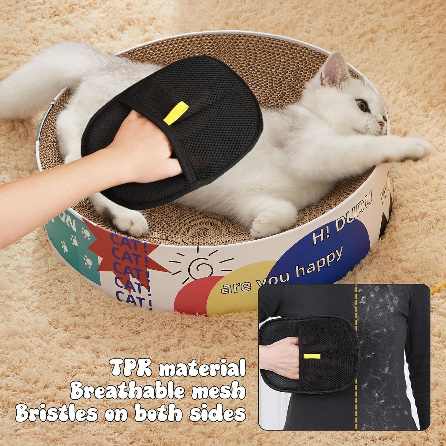 WANTUSHUI Pack of 2 Generic Fur Magnetic Gloves, Fur Magnet Fur Wonder Brush, Glove Pet Hair Removal, Pet Gloves, Cat Hair Remover Glove, Cat Hair Glove image number 5