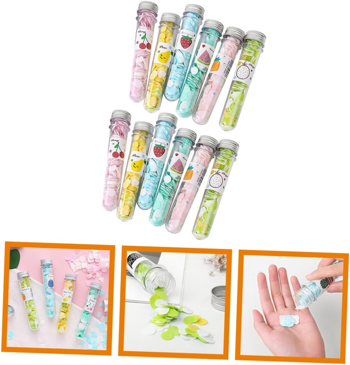 YARNOW Portable Soap Sheets for Travel Compact Lightweight Hand Washing Assorted Fruit Designs for Outdoor Activities and Hygiene the Go