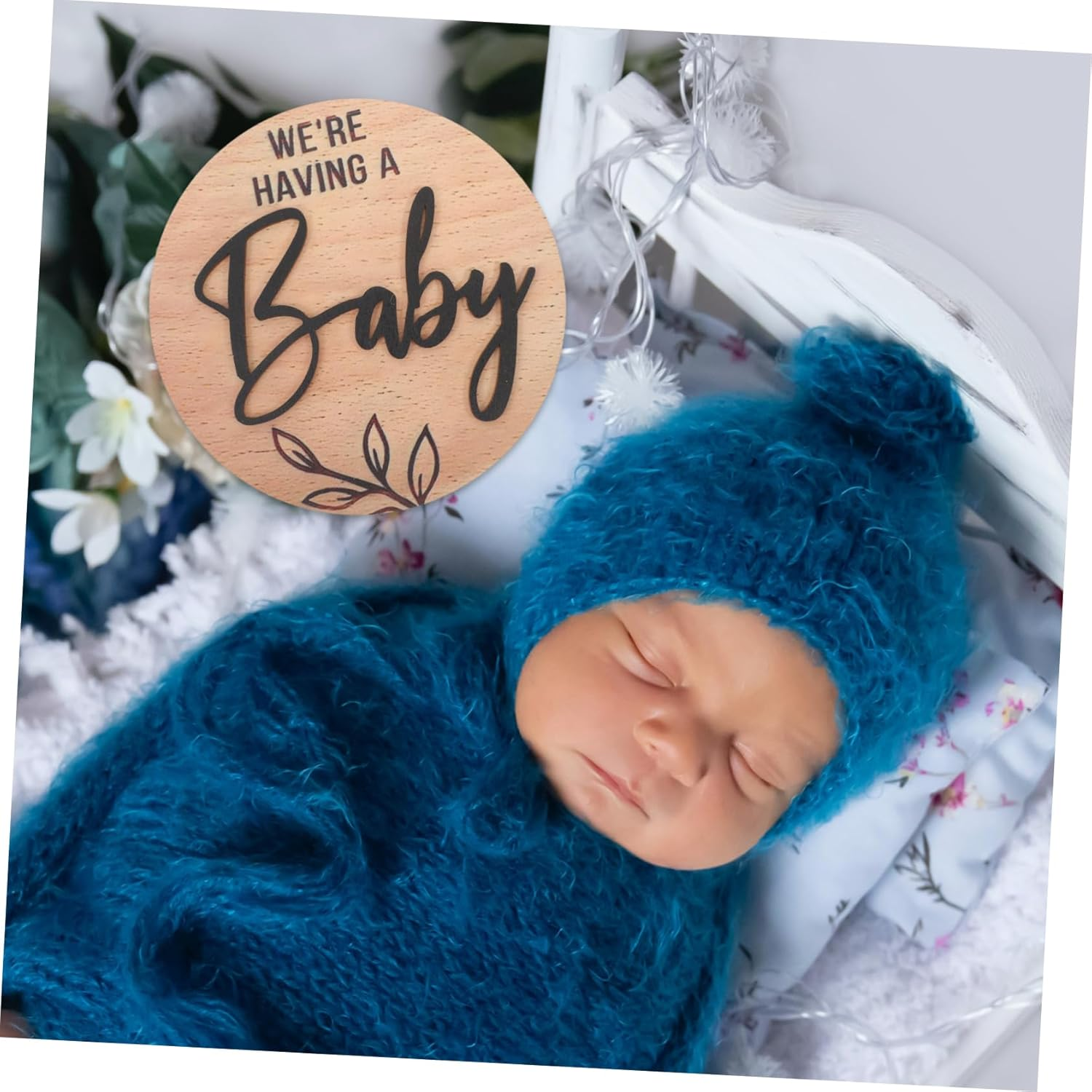 BESPORTBLE Wooden Medal Souvenirs Birth Sign Arrival Signs for Boy Girls for Home image number 6