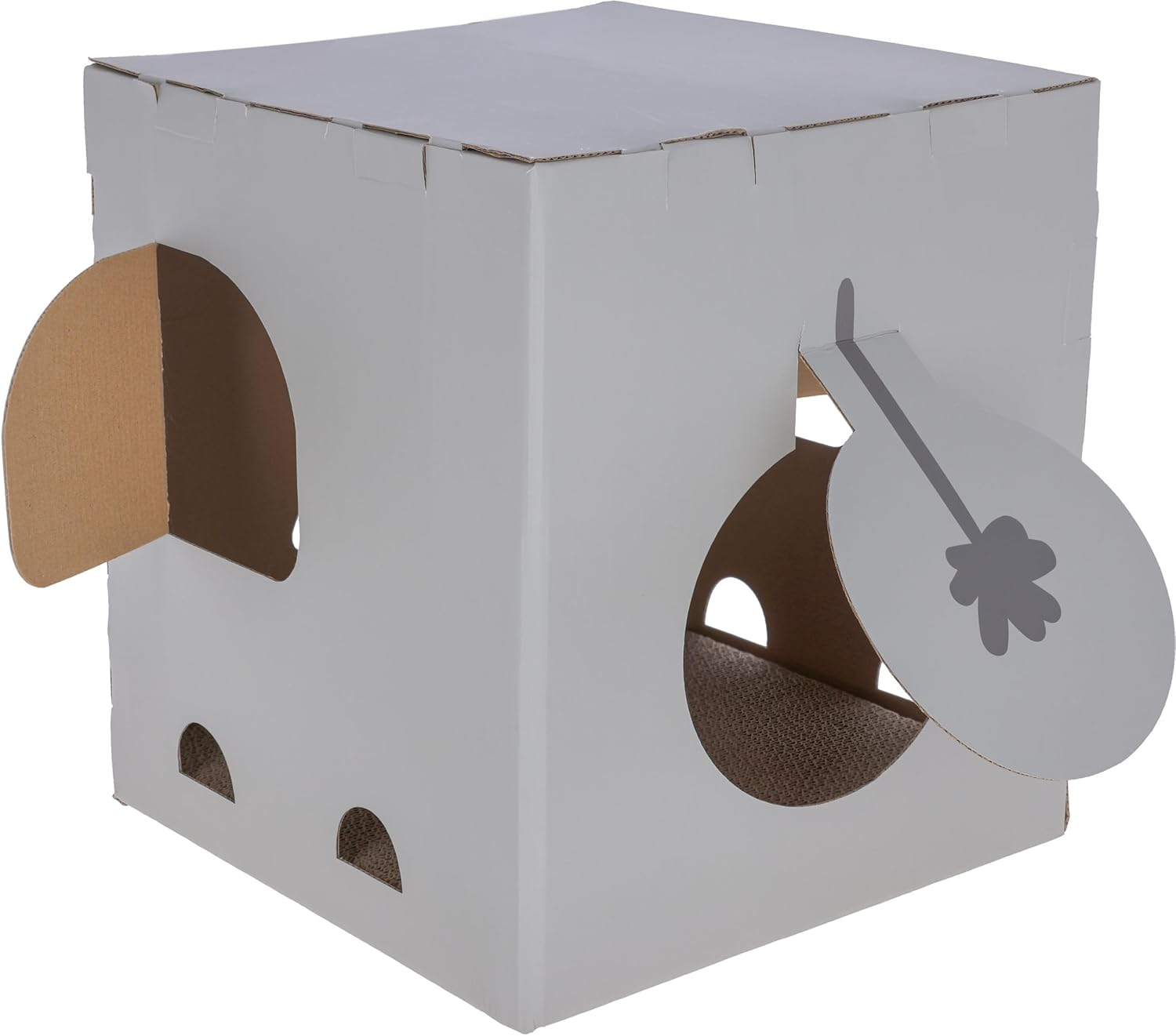 Cat Scratching House Elephant 35 X 35 X 39 Cm Grey
