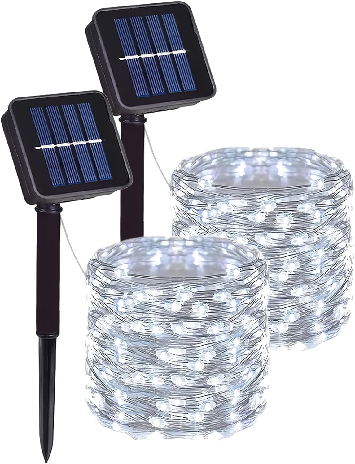4Pack Solar Fairy Lights, Total 40M/131.2FT 400Led Solar String Lights,Cooper Wire String Lights with 8 Modes,Solar Garden Lights Waterproof for Patio Yard Trees Christmas Wedding Party