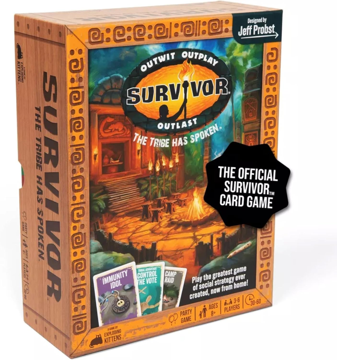 Exploding Kittens | Survivor - the Tribe Has Spoken | Family Party Game | 3-6 Players, Ages 8+ image number 1