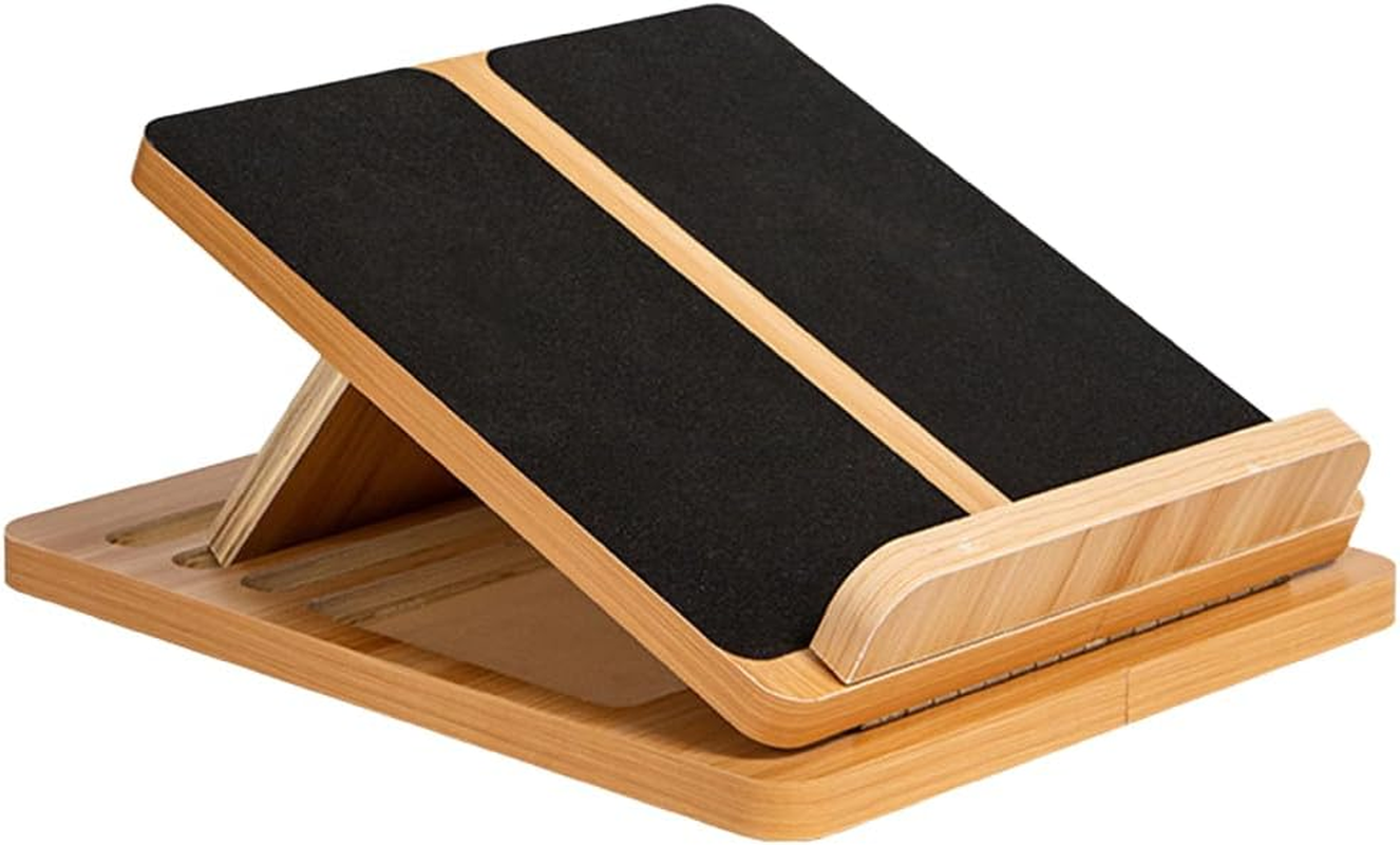 Wood Ergonomic Footrest,Adjustable Foot Rest,Calf Stretching Stool,Under Desk Footrest,Anti-Slip Surface Foot Rest,For Home, Office and Dormitory image number 1