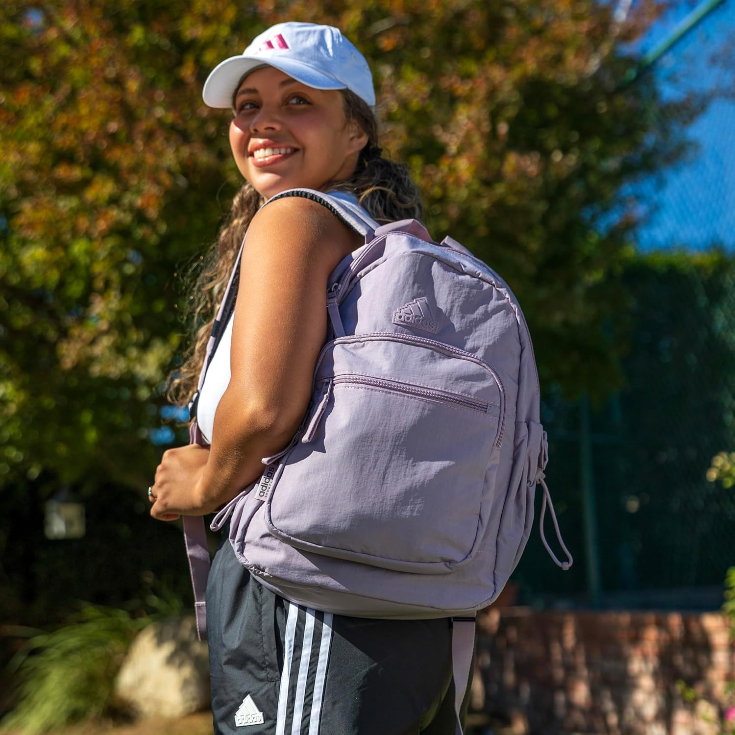 Adidas Weekender Sport Fashion Compact Smaller Sized Backpack with Detachable Mini Valuables Pouch - Black image number 5