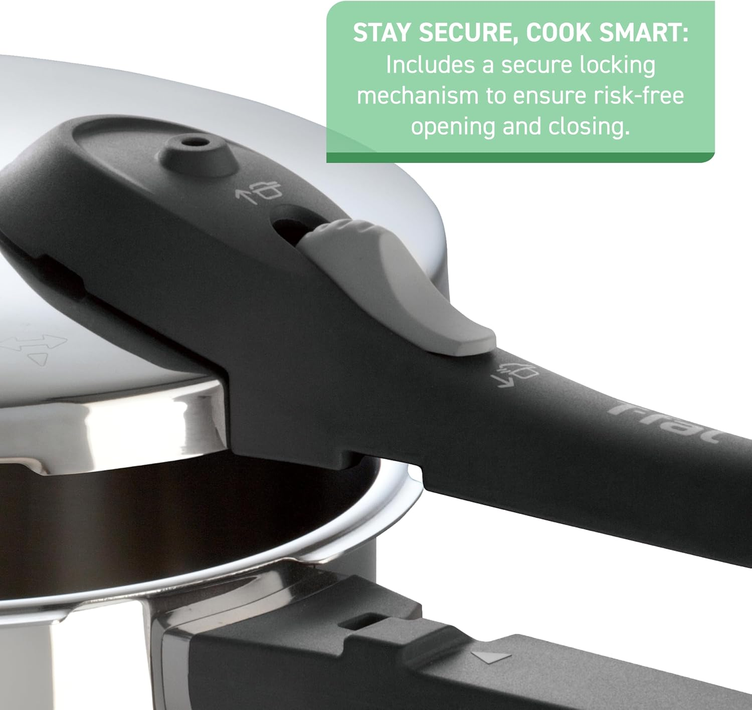 T-Fal P25107 Stainless Steel Dishwasher Safe PTFE PFOA and Cadmium Free 10/15-PSI Pressure Cooker Cookware, 6.3-Quart, Silver image number 2