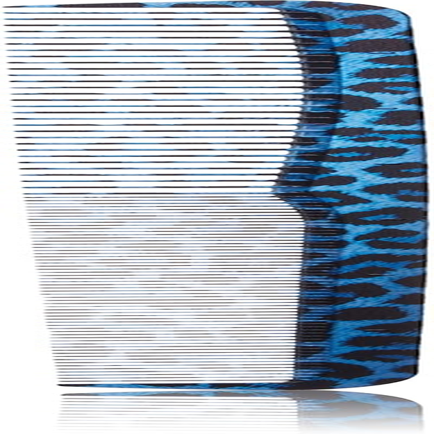 Uehara Cell Art Delrin Leopard Series Cut Comb S Blue
