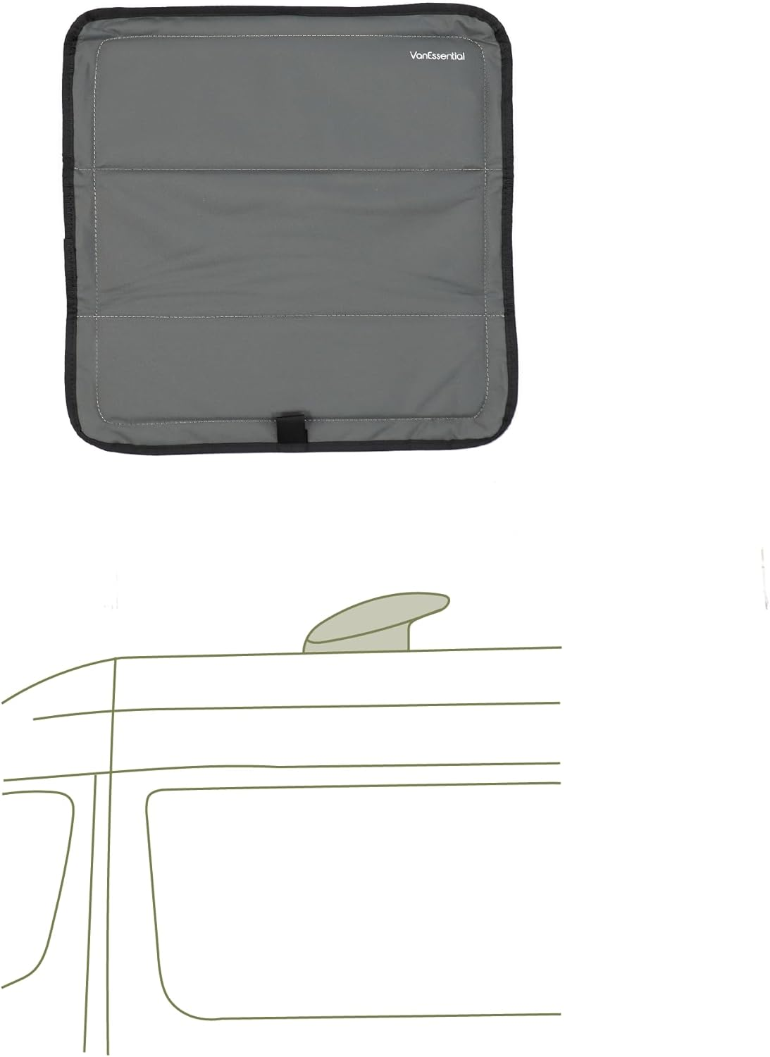 Vanessential Magnetic Insulated Roof Vent Sun Cover for Maxxair Fan, Fantastic Fan 16.5" X 16.5" (Charcoal Gray) image number 1