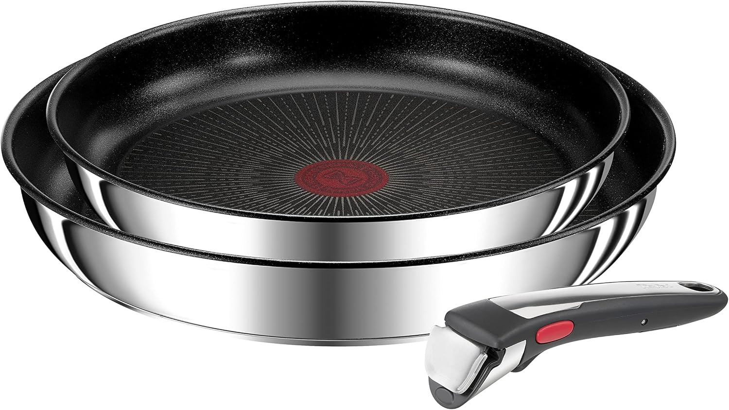 Tefal Ingenio Preference L898S4 4-Piece Induction Saucepan Set, 16, 18, 20 Cm with Handle, Stackable, Space-Saving, High-Quality Stainless Steel, Suitable for All Hob Types image number 2