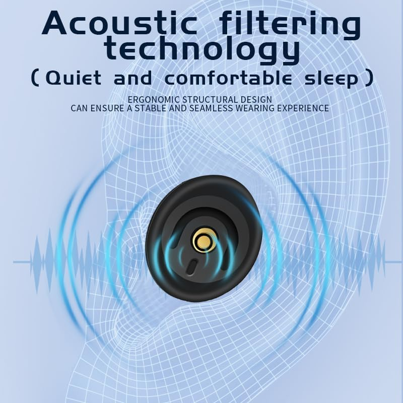 Guanteam Ultra-Soft Ear Plugs for Sleeping: 50Db Noise Cancelling with Dualcore&trade; Filter | Eco Silicone & Anti-Slip Design | 3 Sizes (S/M/L) | Washable & Reusable Hearing Protection for Sleeping, Concerts & Travel | Includes Portable Case（Black）