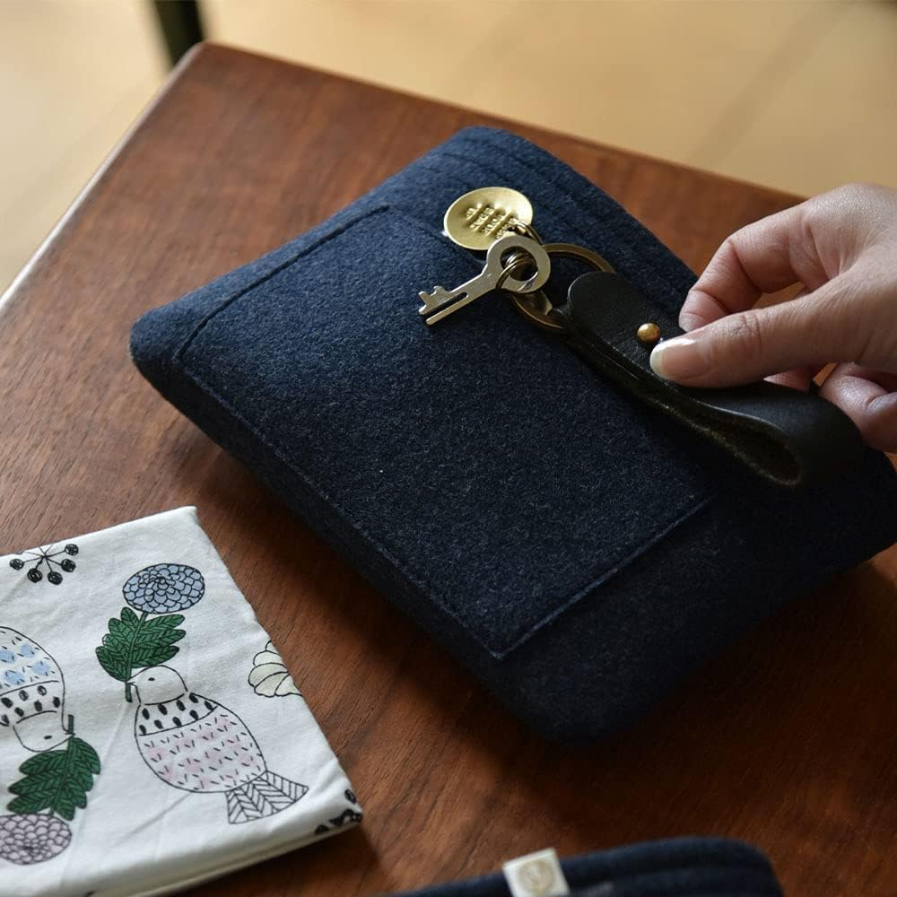 HYK MART Felt Purse Organizer Insert, Handbag Storage Pouch with Multi Pockets - Pack of 2 (Dark Grey) image number 3